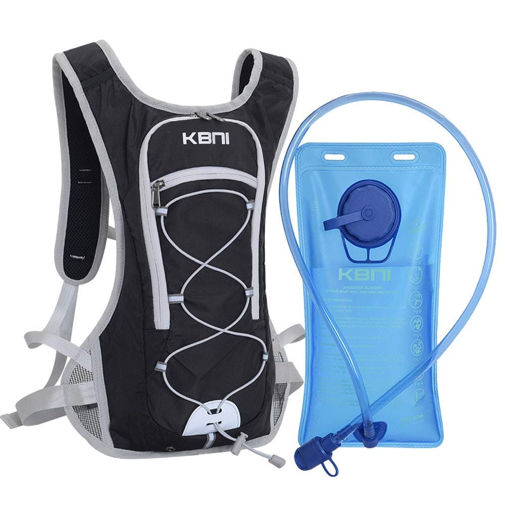KBNI Hydration Backpack with 2L Water Bladder for Women Men Kids Doing Outdoor Running, Hiking, Camping, Skiing, Cycling