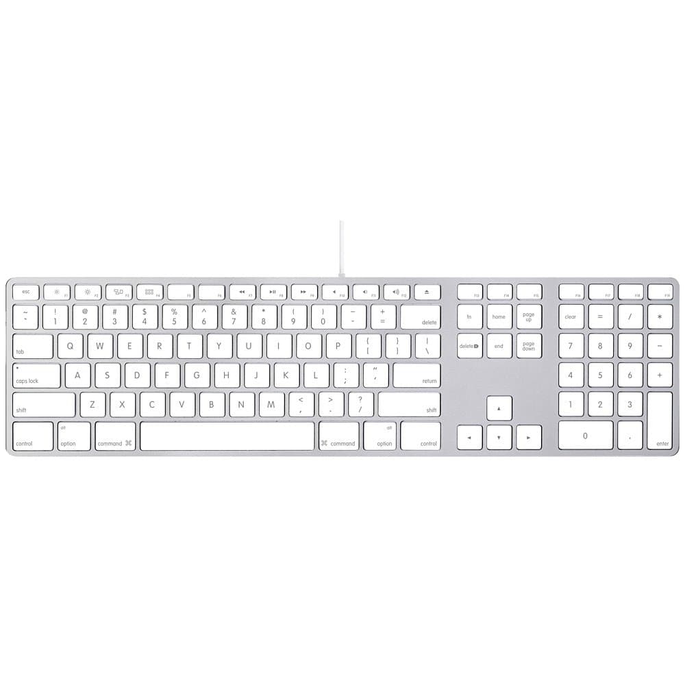 Apple Wired Keyboard with Numeric Keypad MB110LL/A Aluminum (QWERTY English) (Renewed)
