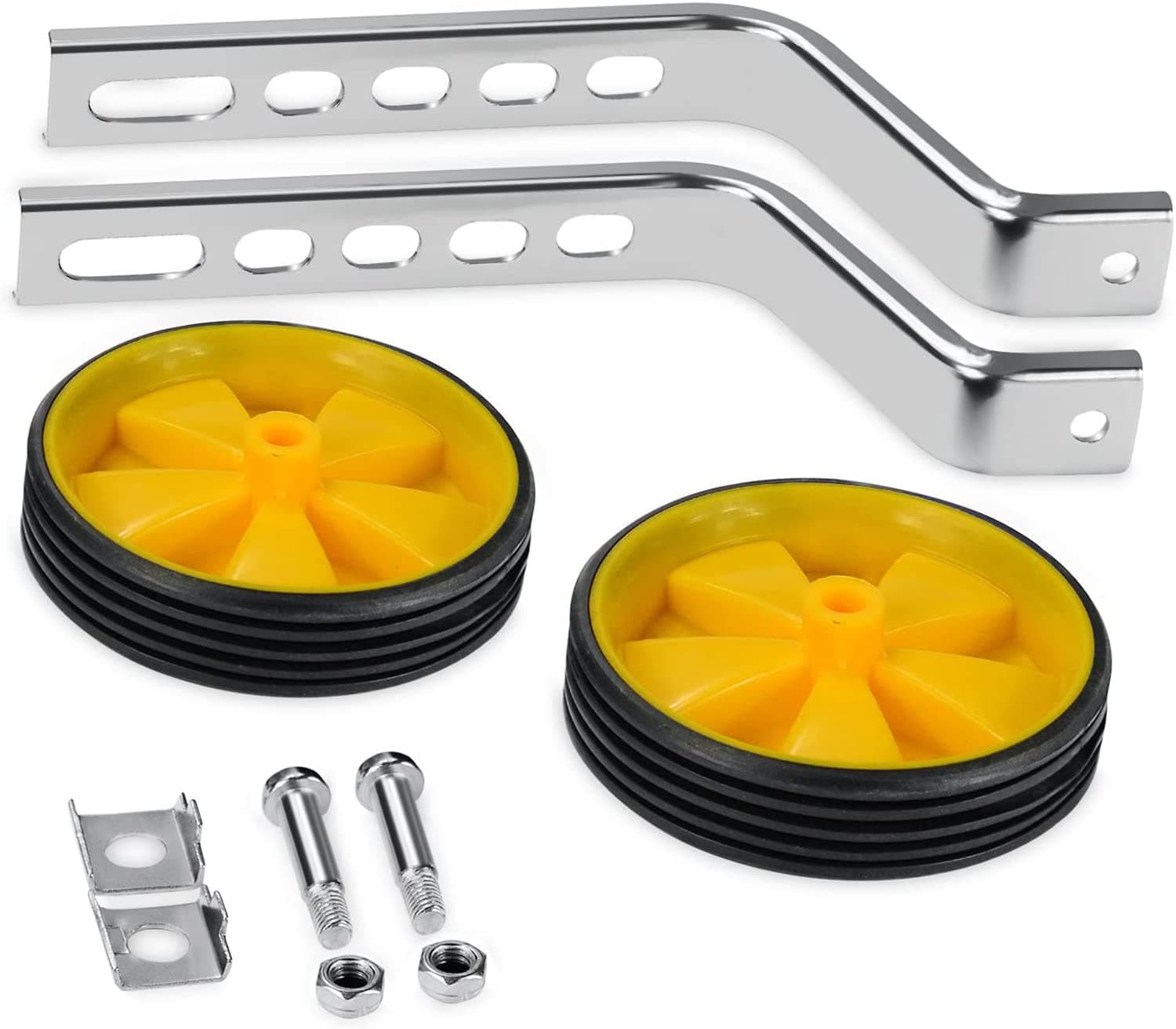 KASTWAVE Bicycle Training Wheels Adjustable for Kids Universal Bikes, Wheels 16" - 20", Stabiliser Training Wheels, Bike Side Wheels, Thicken Stronger Heavy Duty Mute Bike Single Speed Bike