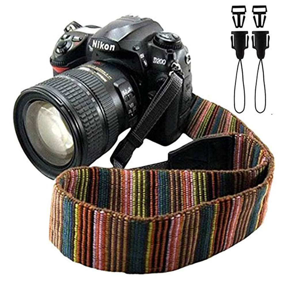 Bailsy Camera Strap Bohemia Vintage Universal Shoulder Neck Belt Strap for All DSLR Camera Nikon Canon Sony Olympus Samsung Pentax Fujifilm,Multi.