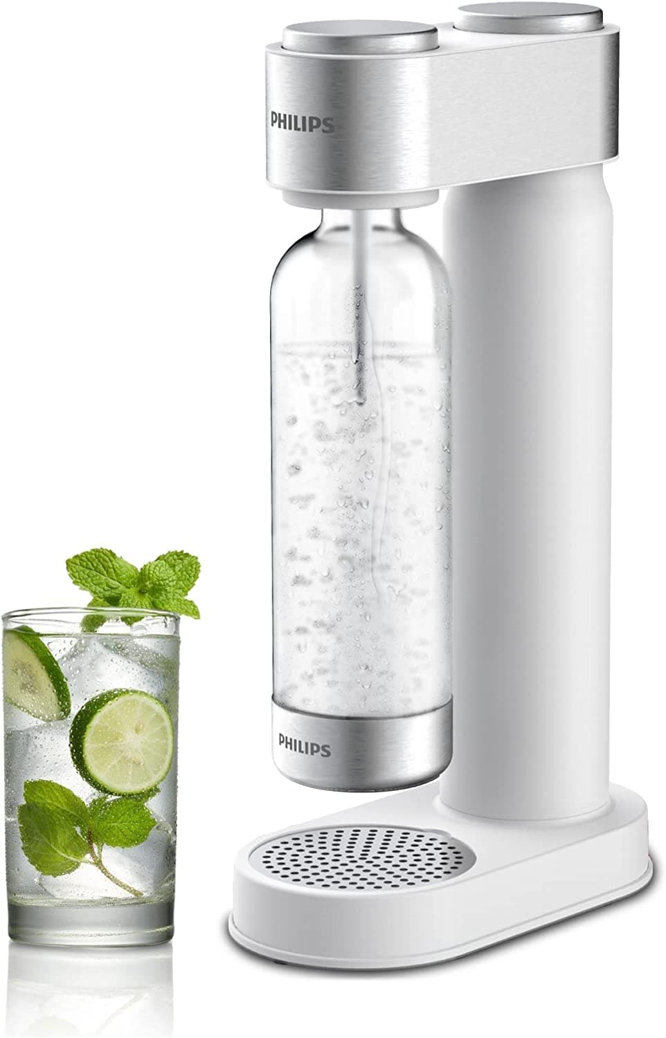 Philips Sparkling Water Maker Soda Maker Soda Streaming Machine for Carbonating with 1L Carbonating Bottle, Seltzer Fizzy Water Maker, Compatible with Any Screw-in 60L CO2 Carbonator(NOT Included)