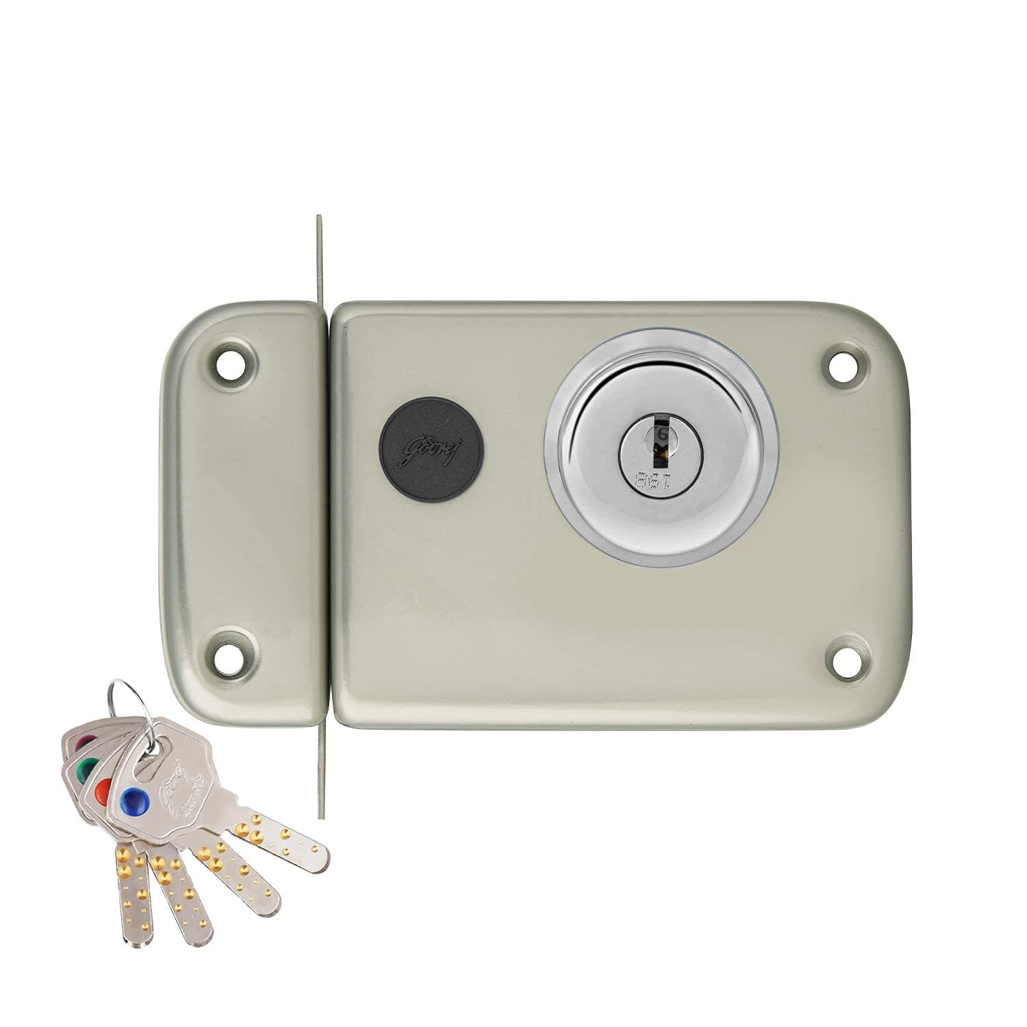 2340 Key Door Lock (Silver, Satin Finish)