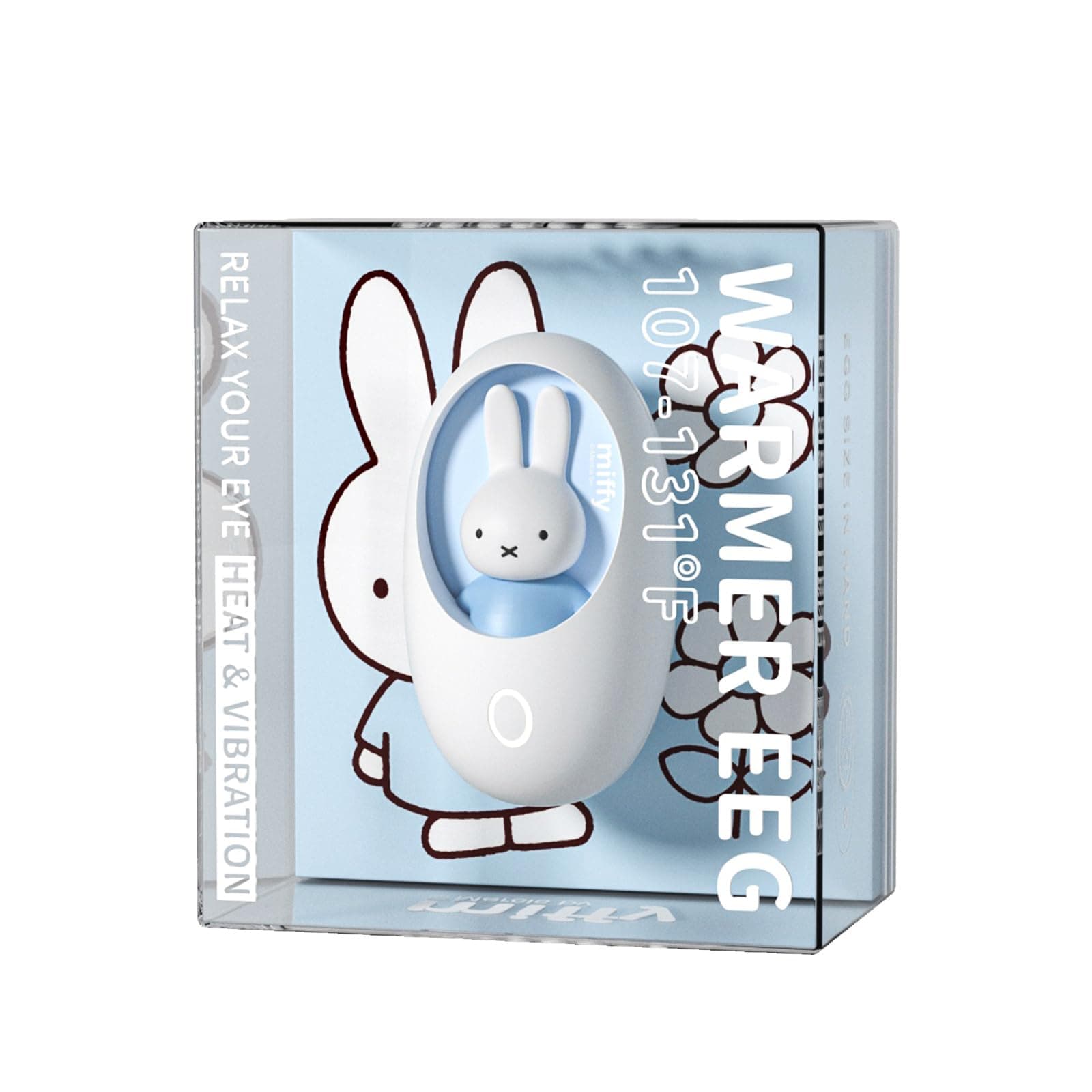 Miffy Hand Warmer Egg for Hand and Eye (Blue-White)