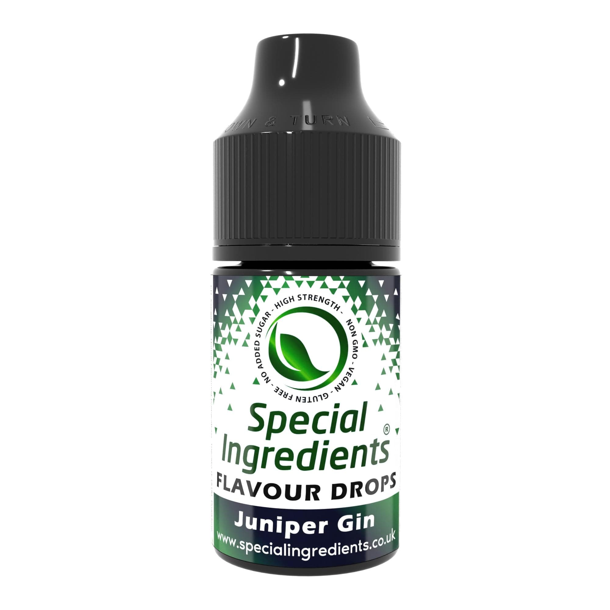 Juniper Gin Flavour Drop 30ml Highly Concentrated Versatile Food Flavouring - Vegan, Non GMO, Gluten Free