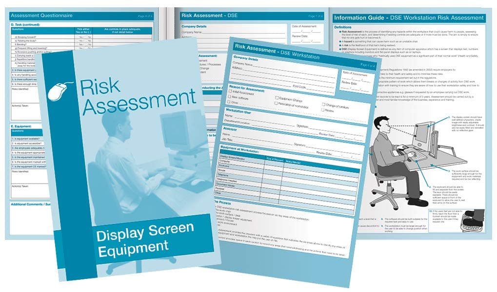 Safety First Aid Group Q2046 Display Screen Equipment (DSE) Risk Assessment Guide and Template Step-by-Step Instructions