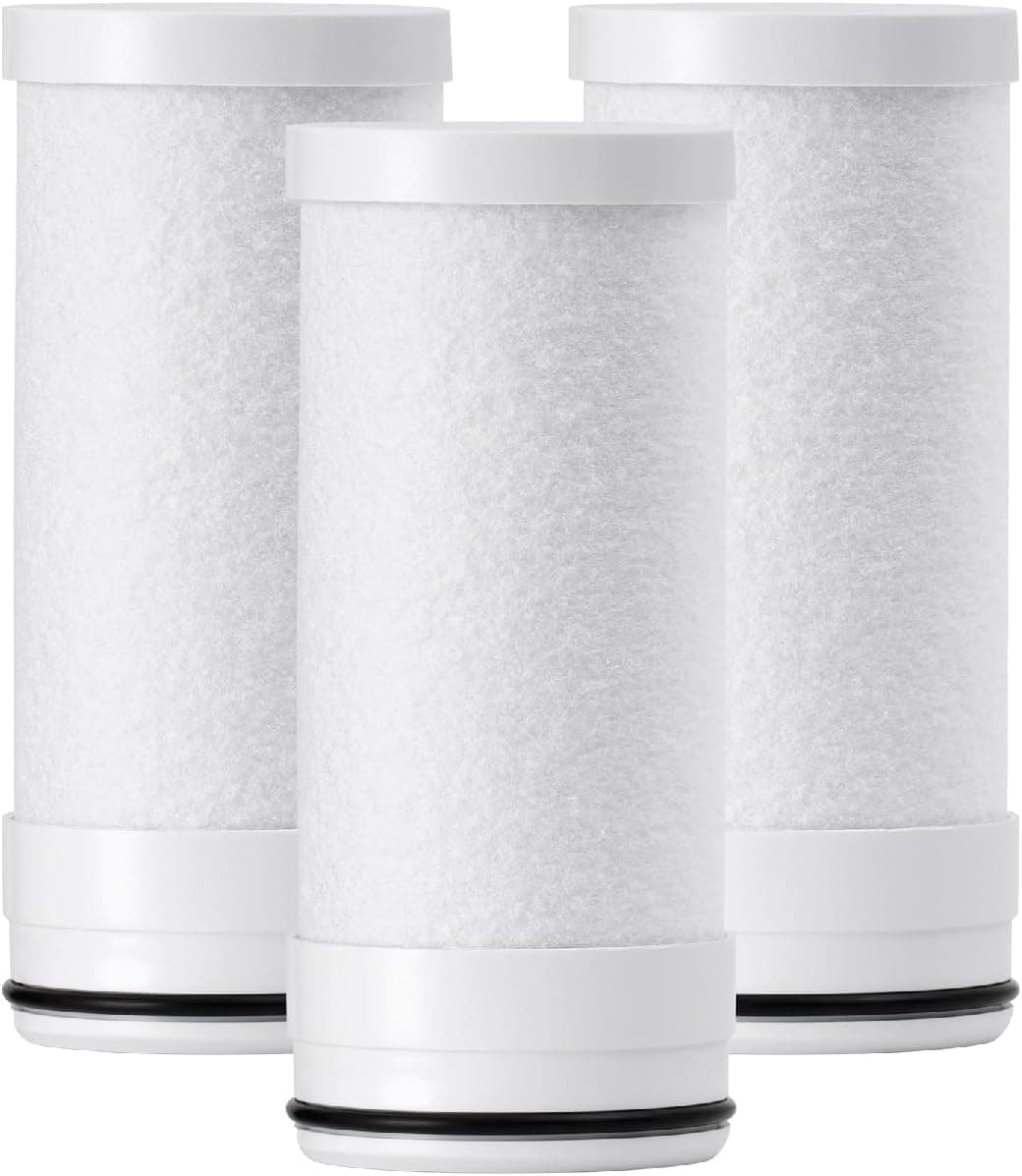 WD-FF-03A Replacement Filter, Water Filter Tap, Carbon Block Filter Replacement for WD-FC-01, WD-FC-06, Reduces Chlorine, Heavy Metals and Bad Taste, Lasts up to 9 Months (Pack of 3)