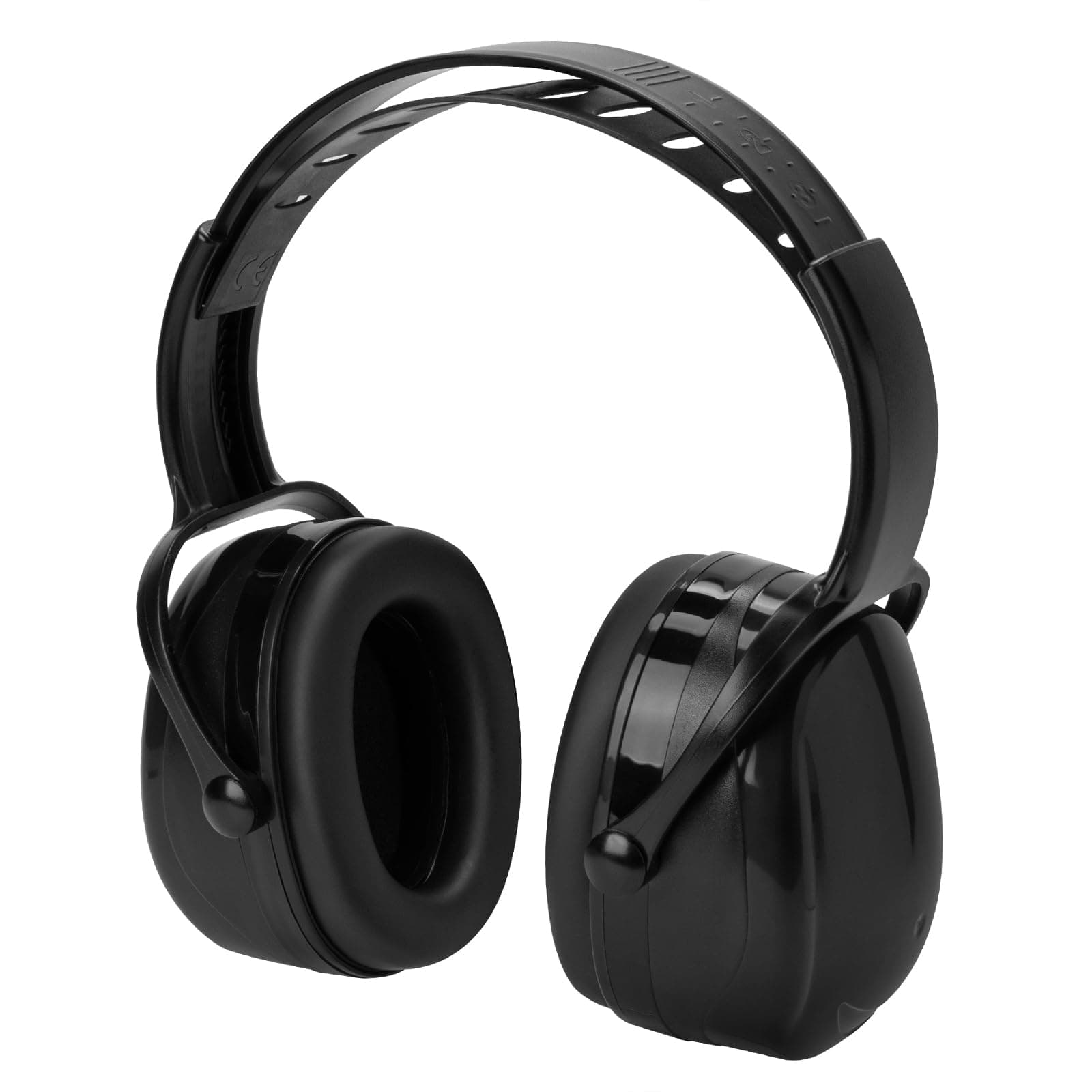 MRI-Safe Hearing Protection Ear Muffs - Comfortable, Adjustable, NRR 26dB Noise Reduction Earphones, Includes Earplugs - Black