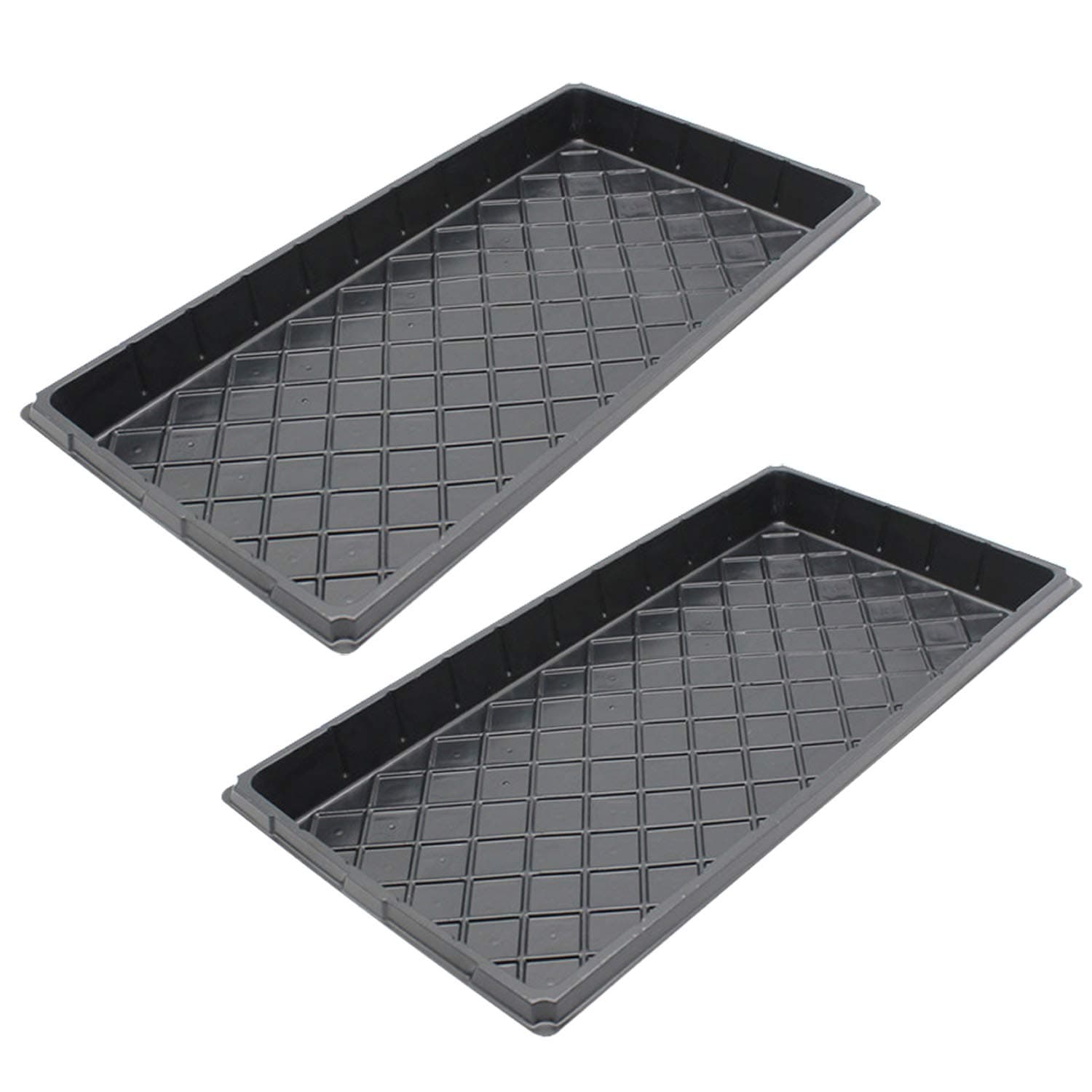 2PCS 54x28x5cm Reusable Seedling Seed Starter Growing Trays Without Drain Hole for Garden Greenhouse Succulent Wheatgrass Microgreens