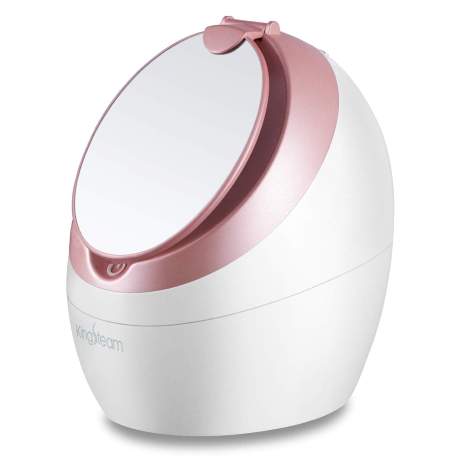 Facial Steamer With Double Sided Makeup Mirror, Nano Ionic Hot Mist Steamer for Personal Facial Sauna Use At Home