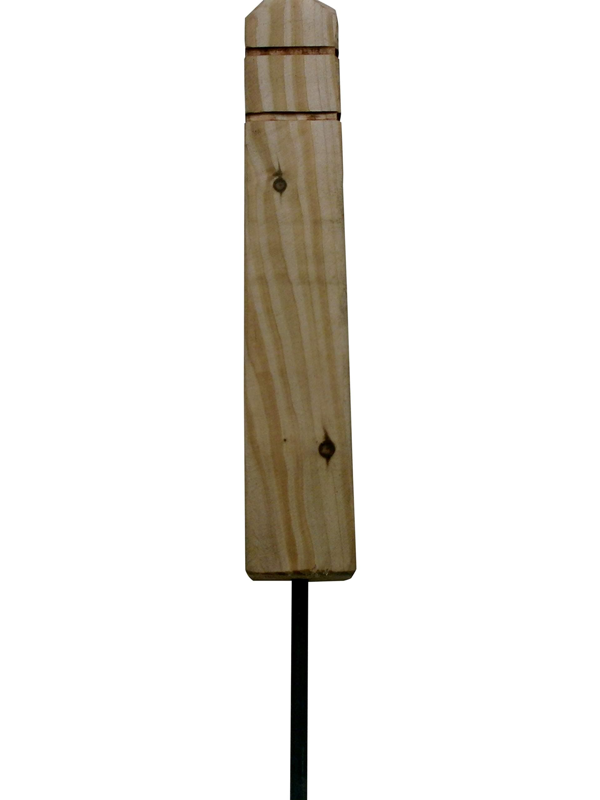 1 x 18 inch (45cm) Timber Keep Off Grass Verge Post Boundary Markers, Push in Ground