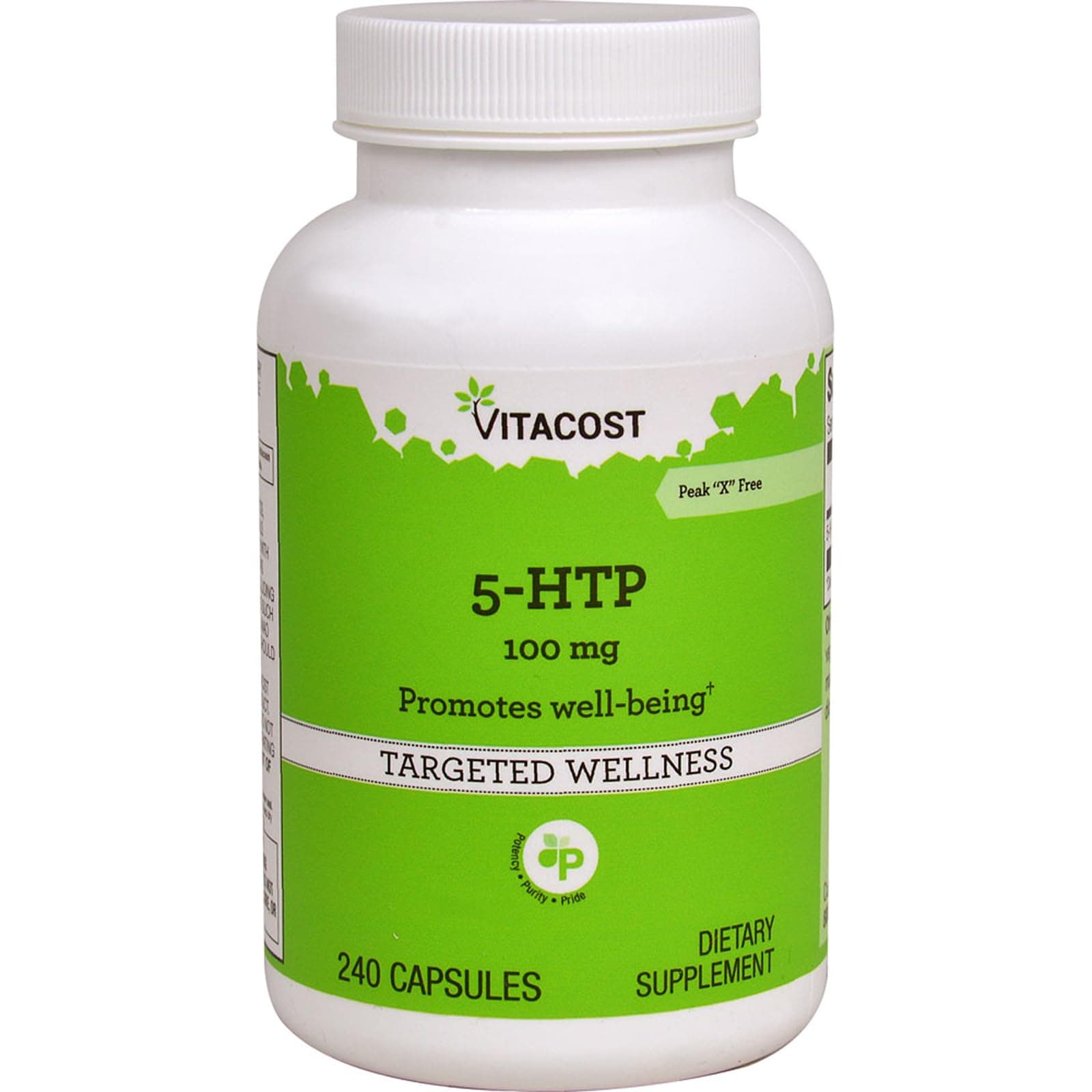 Vitacost 5-HTP - 100 mg - 240 Capsules