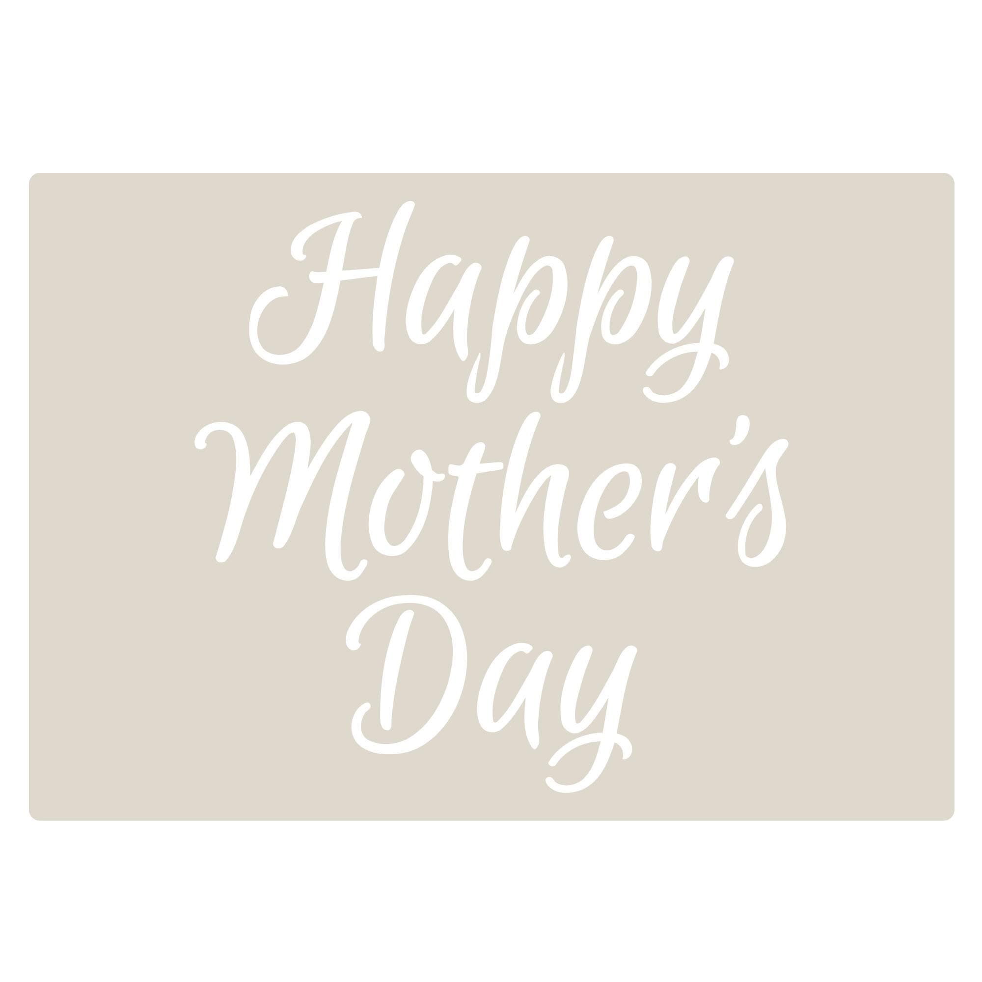 Happy Mother's Day Cake Craft Decorating Stencil