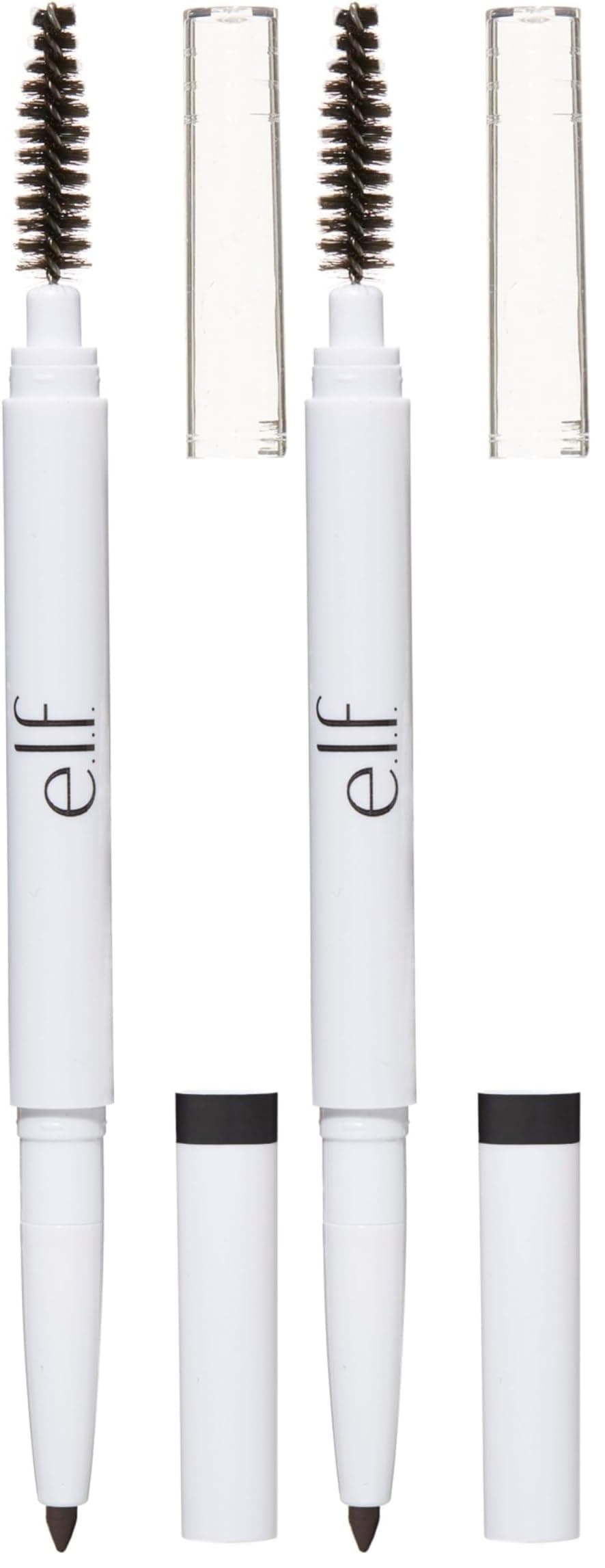 e.l.f. Instant Lift Brow Pencil, Dual-Sided, Precise, Fine Tip, Shapes, Defines, Fills Brows, Contours, Combs, Tames, Deep Brown 0.18g (Pack of 2)