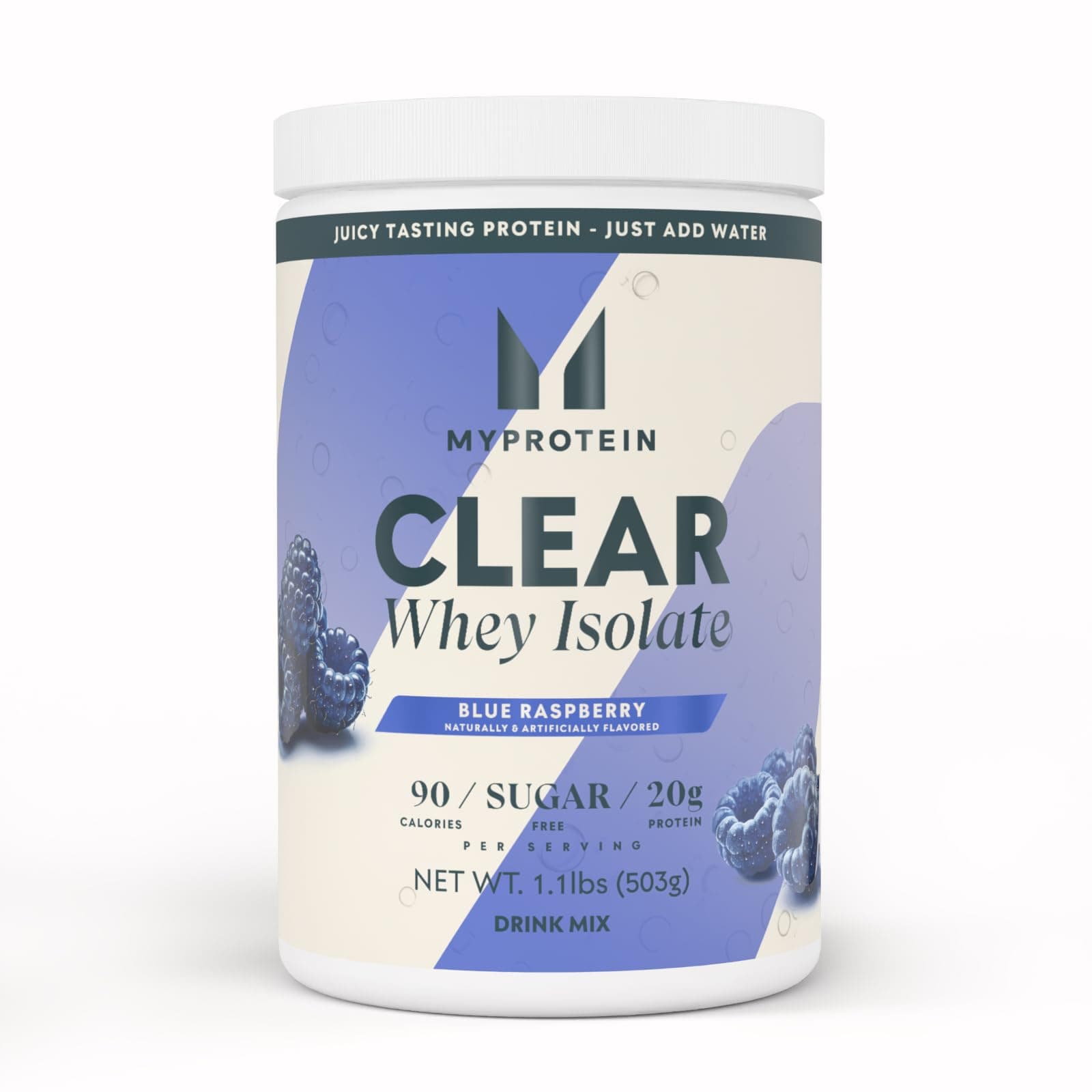 Clear Whey Isolate Protein Powder, 20 Servings (1.1lbs) Blue Raspberry, 20g Protein per Serving, Naturally Flavored Drink Mix, Daily Protein Intake for Superior Performance