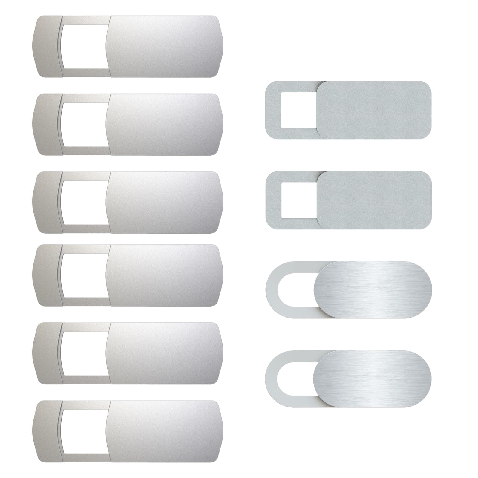 Webcam Cover, Webcam Cover Slide Compatible for Laptop, Desktop, PC, MacBook Pro, iMac, Mac Mini, iPad Pro, Smartphone,Protect Your Privacy and Security,Strong Adhesive (Silver)