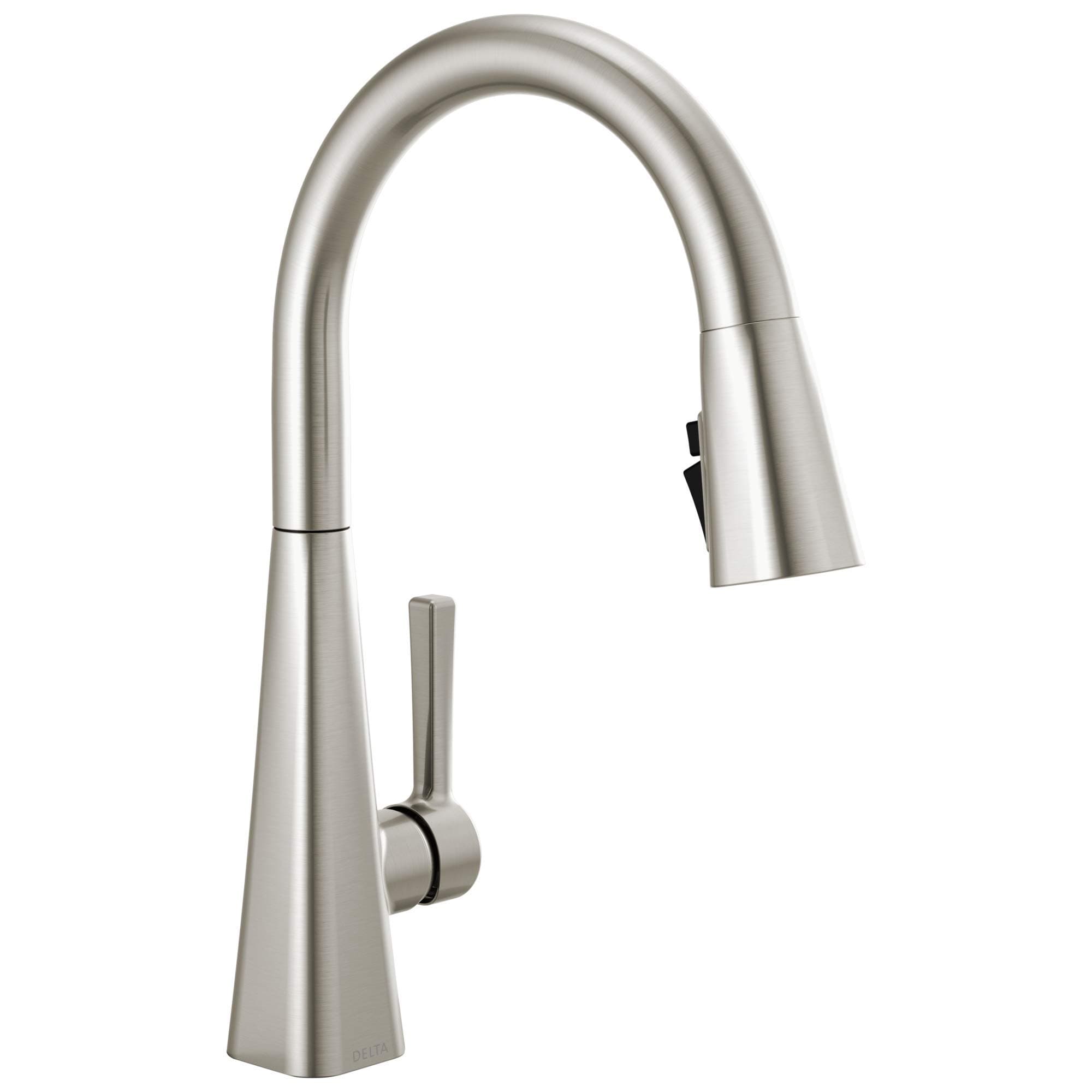 Faucet Lenta Single-Handle Kitchen Sink Faucet with Pull Down Sprayer and Magnetic Docking Spray Head, SpotShield Stainless 19802Z-SP-DST