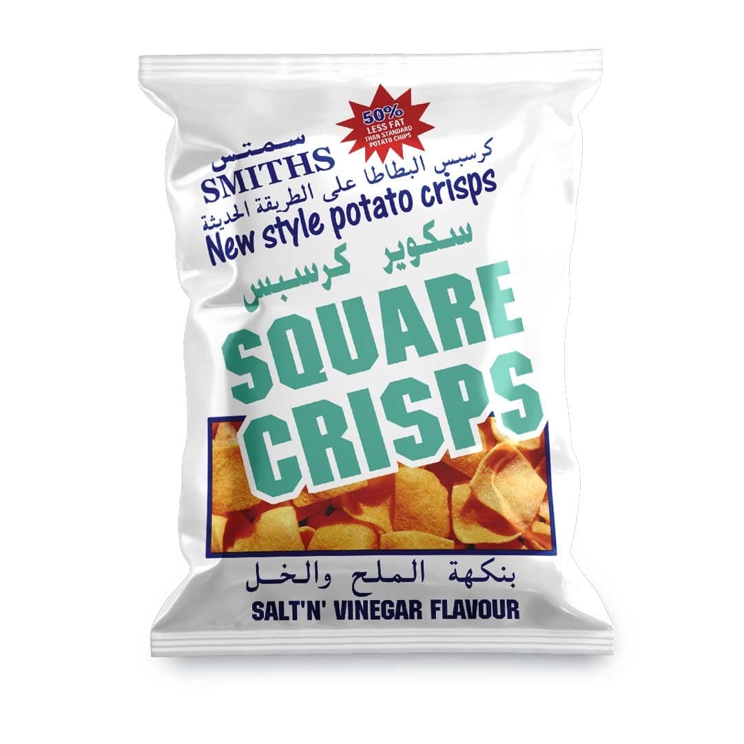 Smiths Salt and Vinegar Square Crisps 100 g