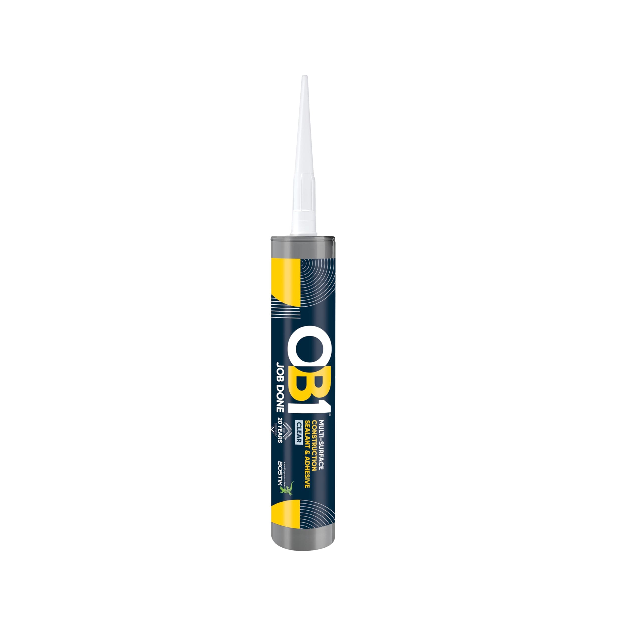 Clear Multi-Surface Construction Sealant & Adhesive - Hybrid Technology - Excellent Chemical Resistance - Water Resistant - Weather Resistant - Food Safe - 290ml