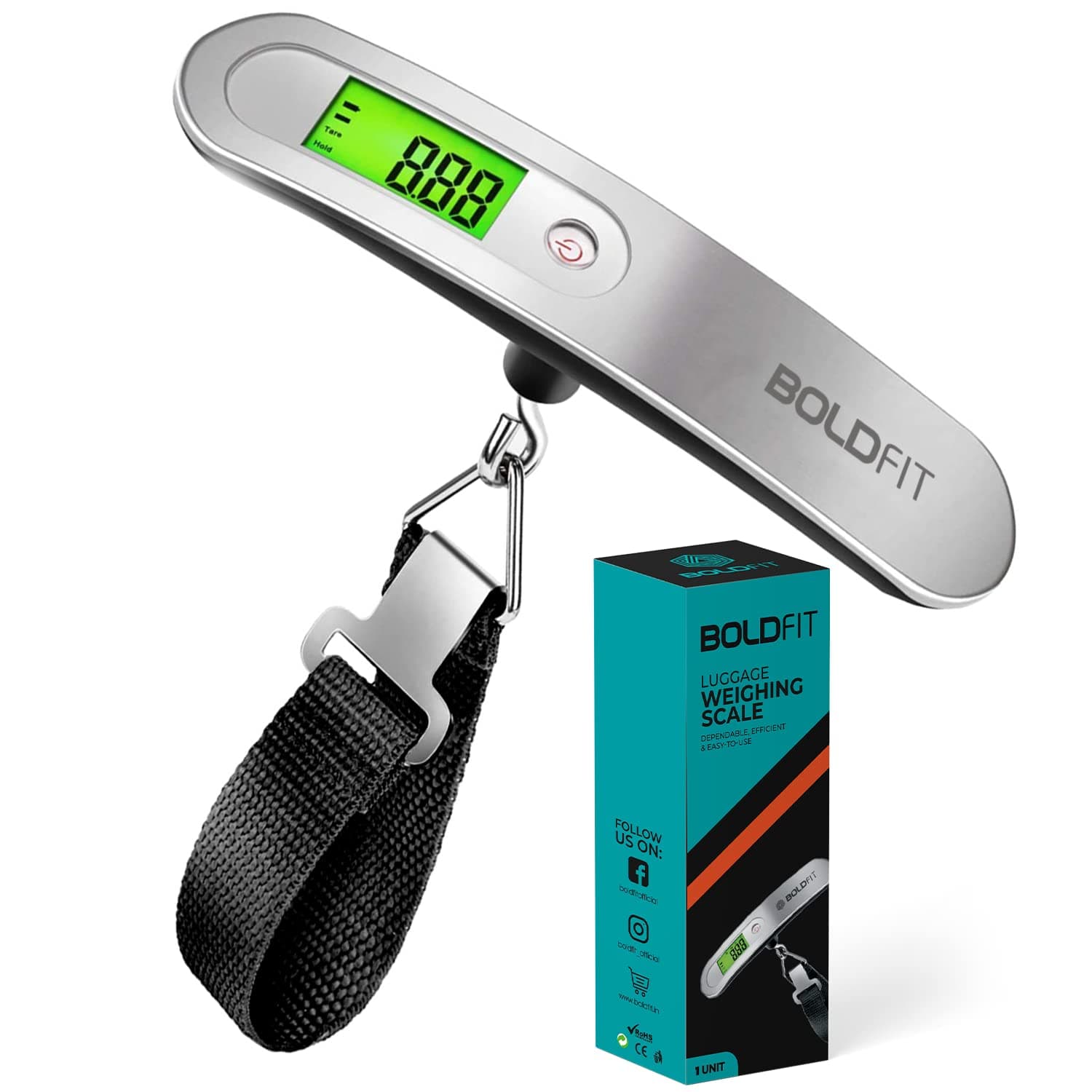 Boldfit Weight Machine – Weighing Scale with LED Display, Capable up to 50 Kg.