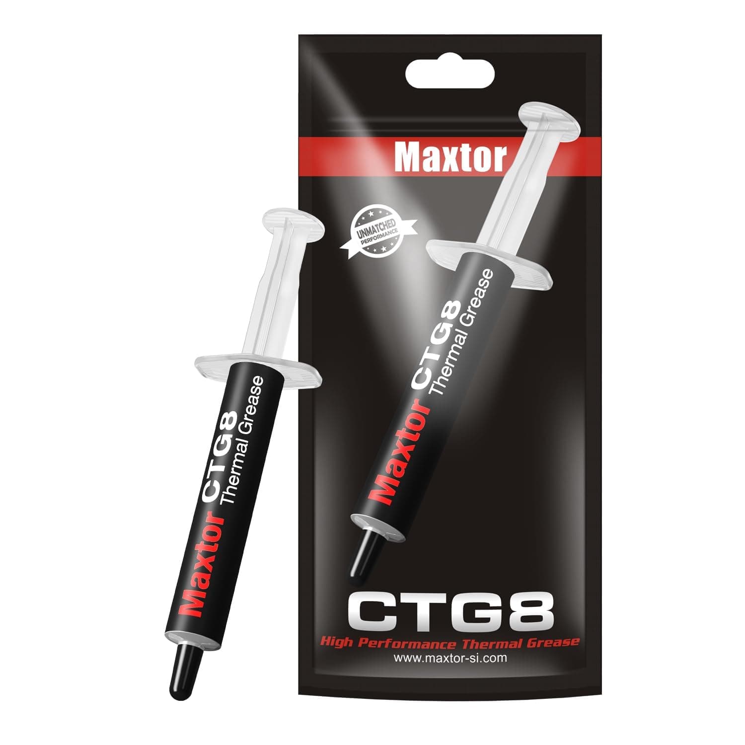Maxror CTG8-4G Thermal Paste | 12.8W/m·K Ultra-High Thermal Conductivity CPU GPU Grease | Carbon Micro-Particle Compound | Non-Conductive, Long-Life, Easy Apply Heat Sink Paste (4G)