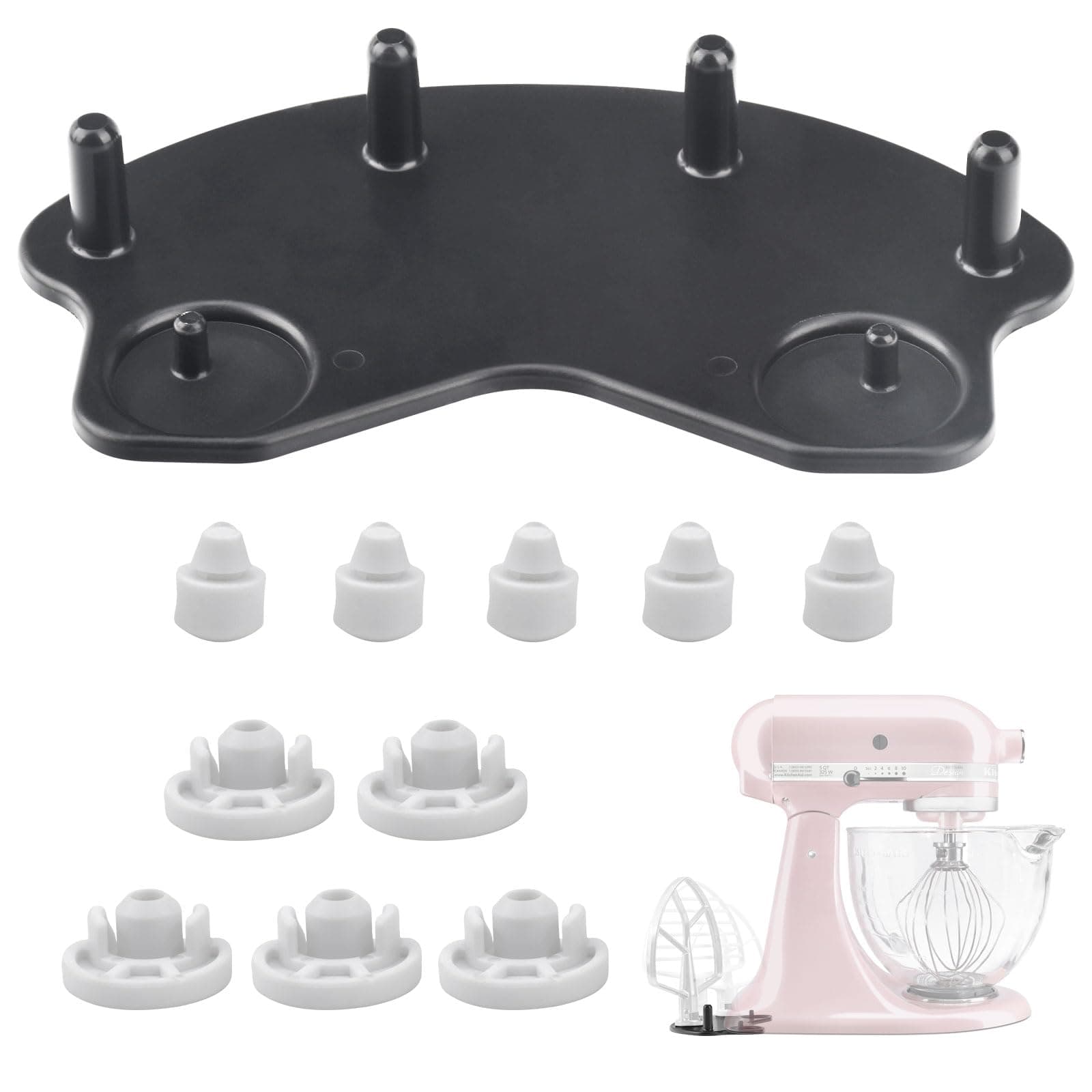 Stand Mixer Attachment Holders, Compatible with Kitchenaid Mixer & KitchenAid Flat Beater, Kitchen Accessory Organizer, Accessories for Storing Dough Hooks,Flat & Flex Edge Beater