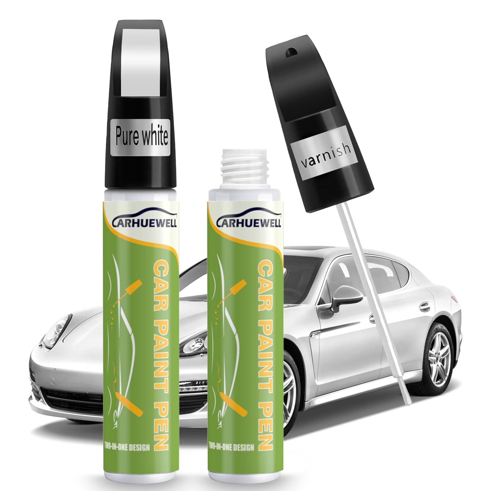 Carhuewell White Touch Up Paint, Car Scratch Repair Pen Quick and Easy Fix Au...