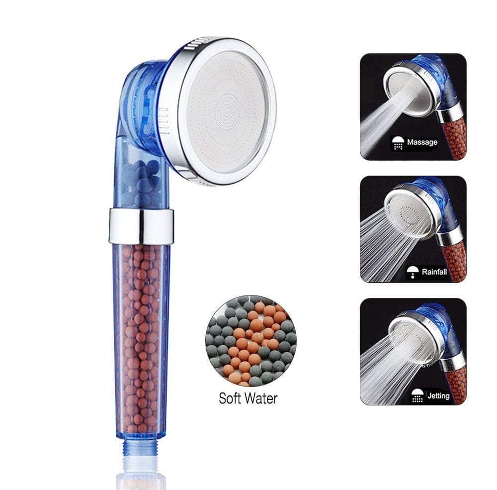 Shower Head, lonic Filter Handheld High Pressure Showerhead with 3-Way Shower Modes for Dry Skin and Hair by VIKILY