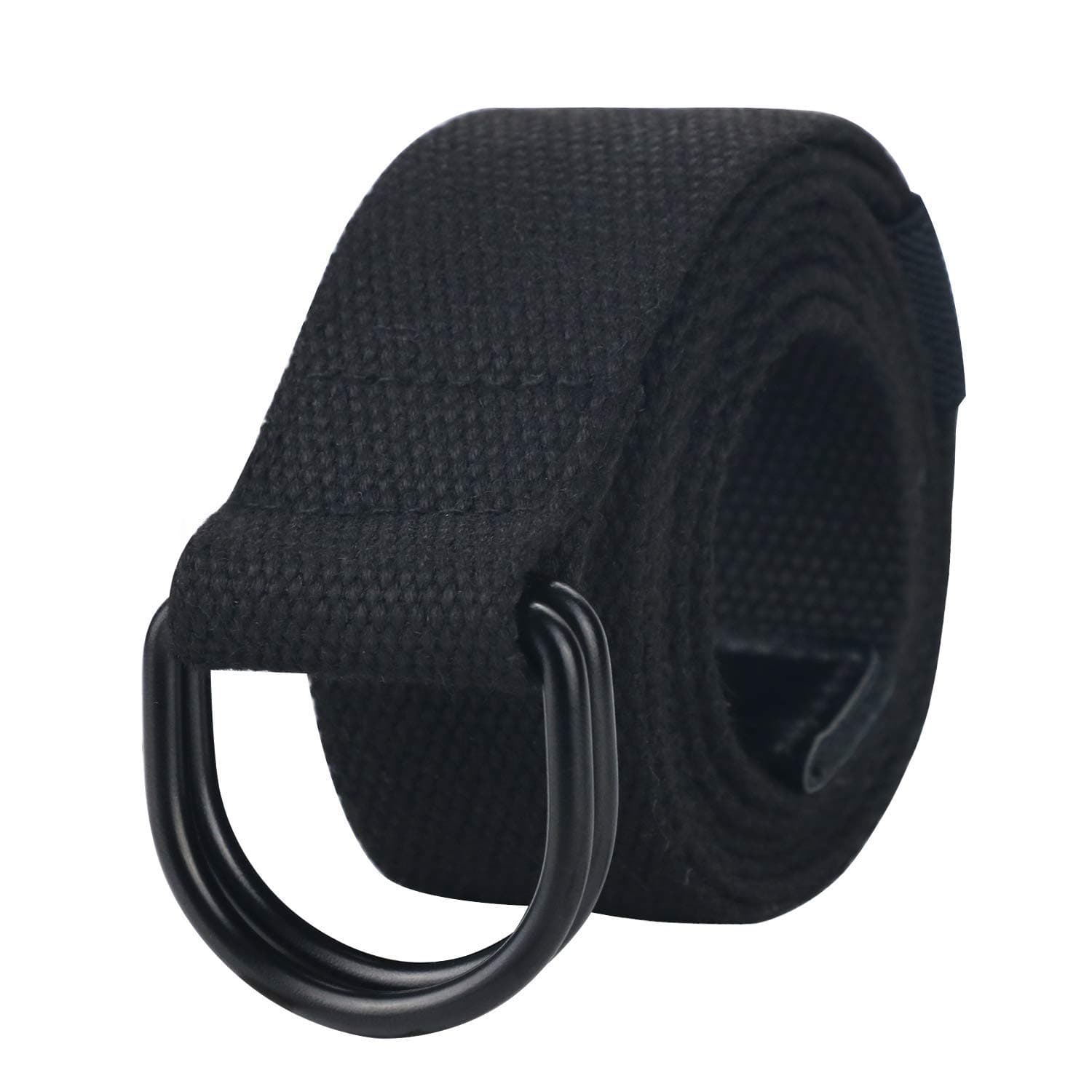 Black Belt Men,Military Web Belts for Men,Double Ring Canvas Belt