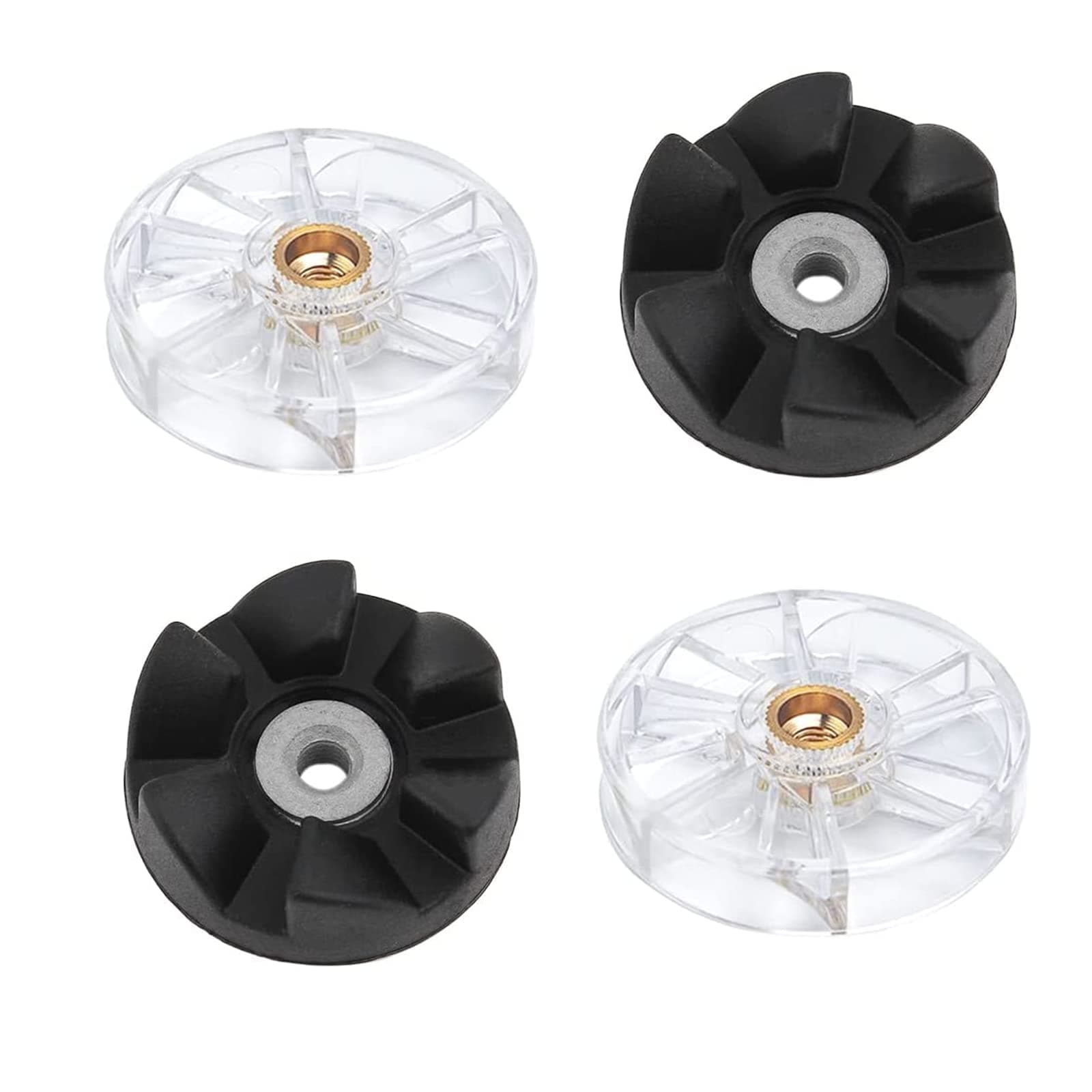 Top Base Gear, Top Base Plastic Gear Replacement Parts,Blender Part,2 Blade Rubber Gears and 2 Motor Base Top Gears,Compatible with Nutribullet 600W 900W Blender Juicers