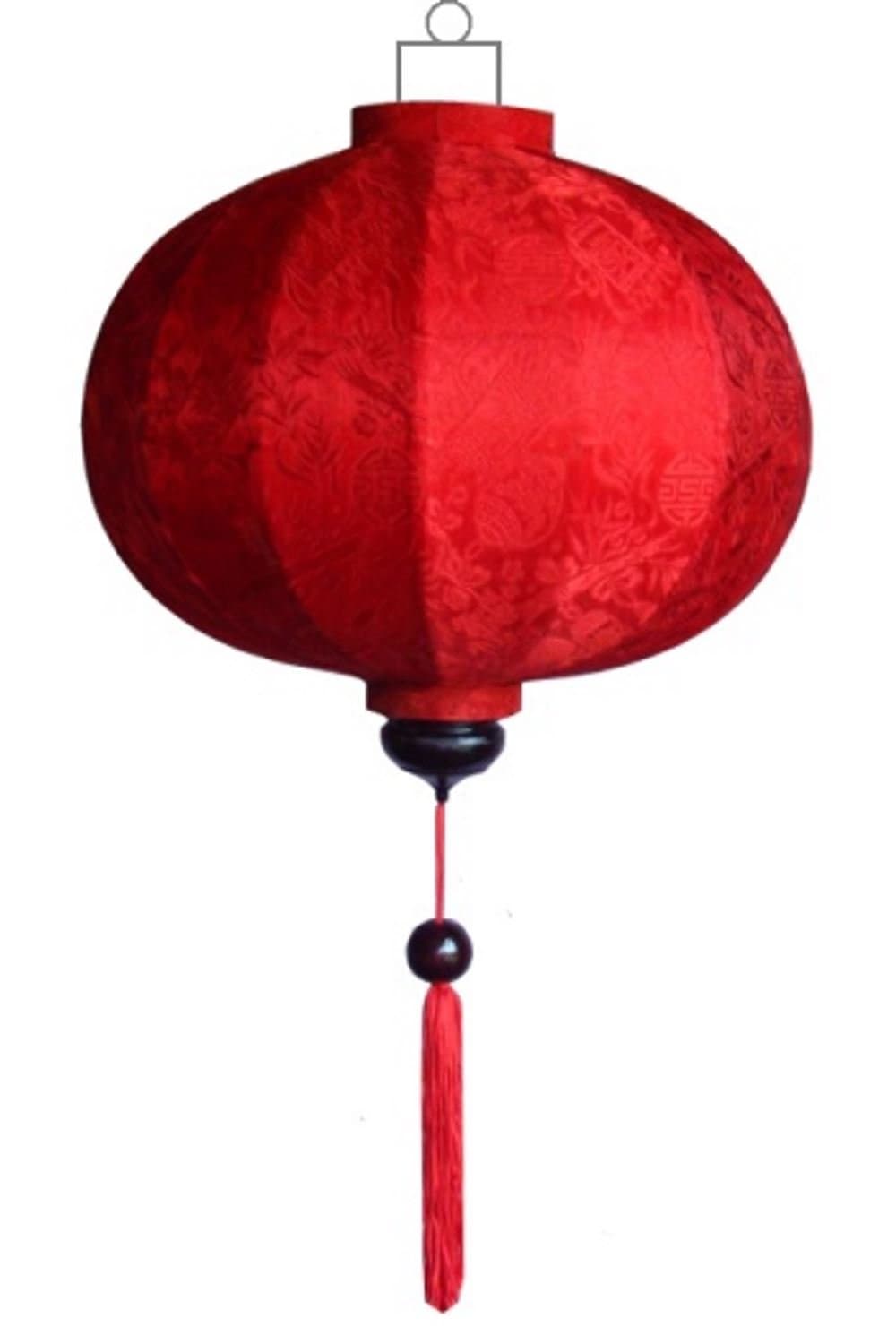 Lampionsenzo Chinese Silk Ceiling Light Round Red by