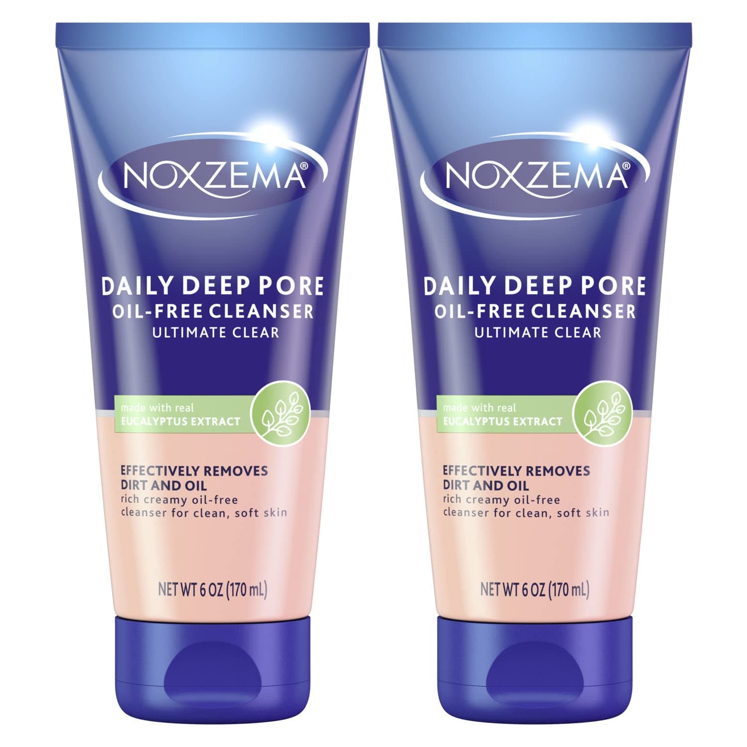 Noxzema Ultimate Clear Daily Deep Pore Cleanser 6 Oz (2pack)