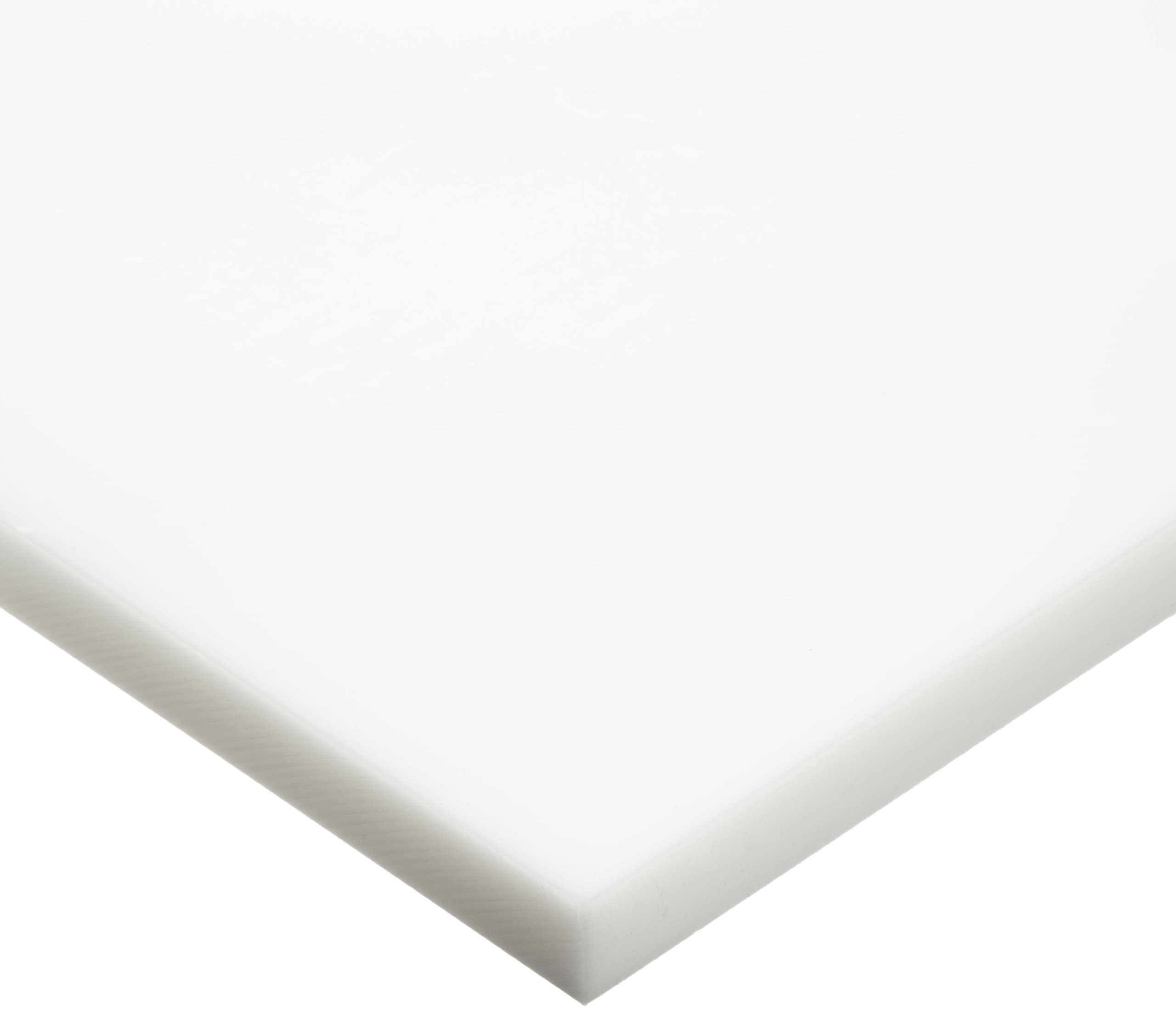 HDPE (High Density Polyethylene) Sheet, Opaque Off-White, Standard Tolerance, ASTM D4976-245, 0.750" Thickness, 12" Width, 12" Length