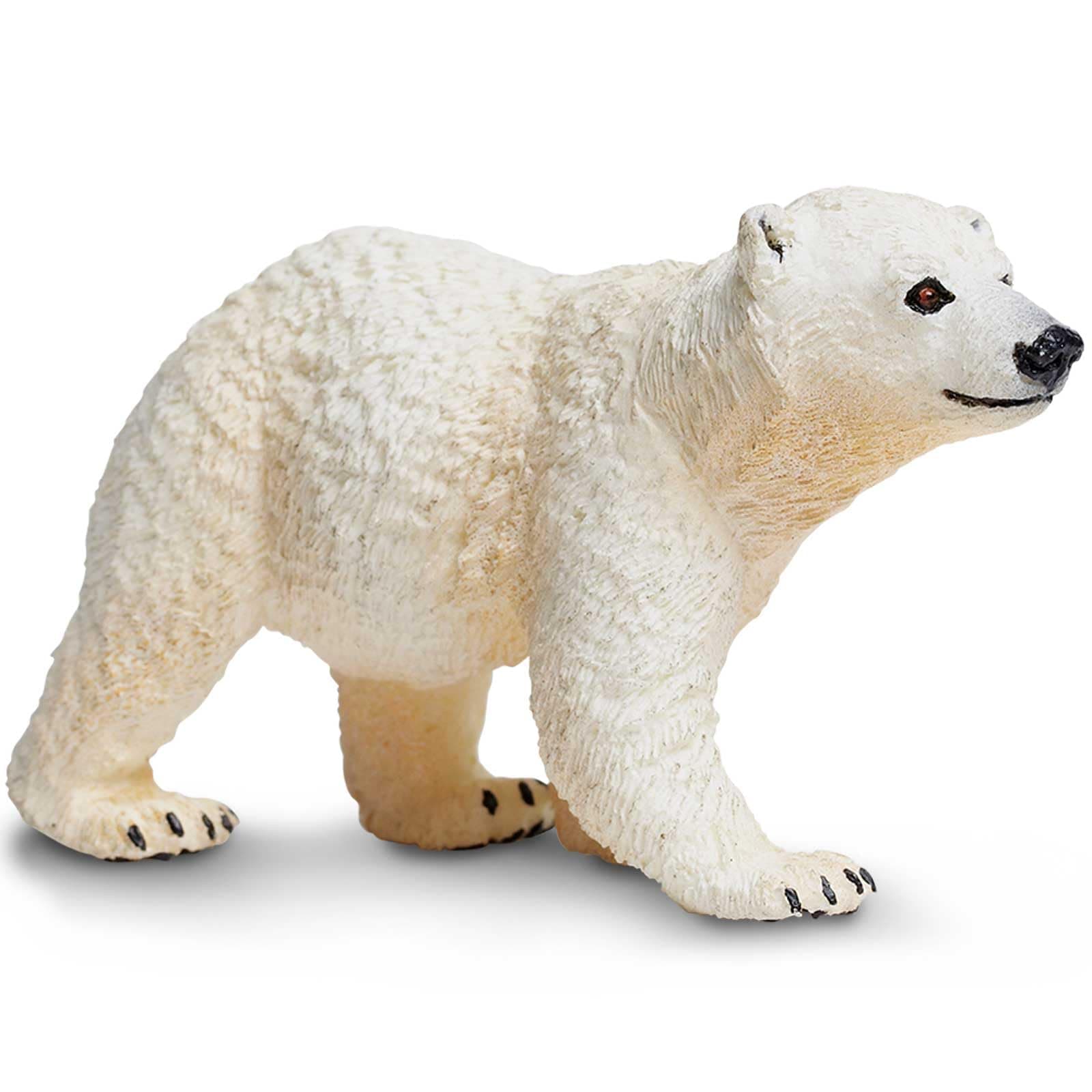 Polar Bear Cub Figurine - Detailed 2.75" Plastic Model Figure - Fun Educational Play Toy for Boys, Girls & Kids Ages 1+