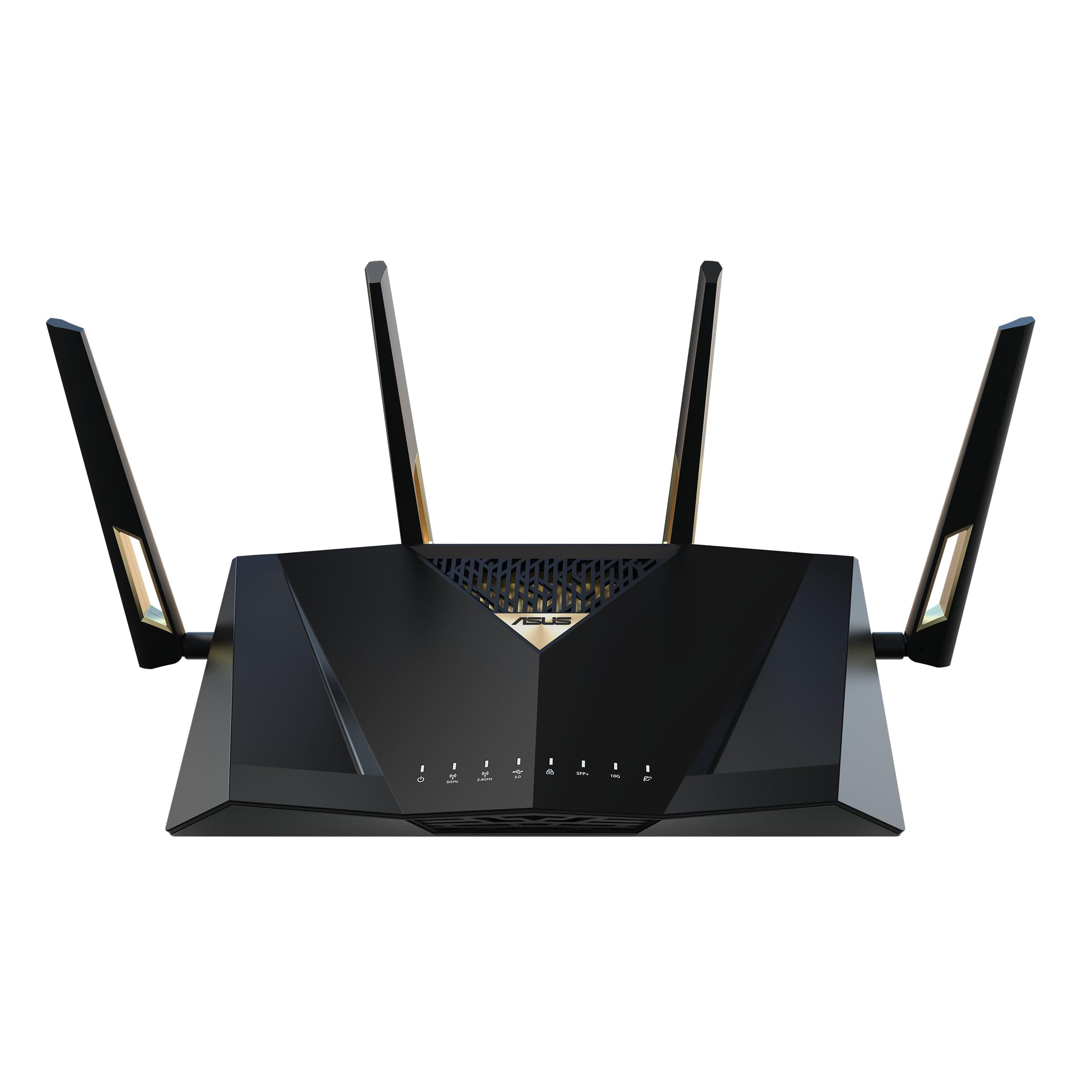 RT-BE88U Dual-band WiFi 7 AiMesh Extendable Performance Router, 4K-QAM, MLO, Dual 10G ports, SFP+, 4X 2.5G ports, 4X 1G ports, 34G WAN/LAN capacity, network security, Built-in VPN