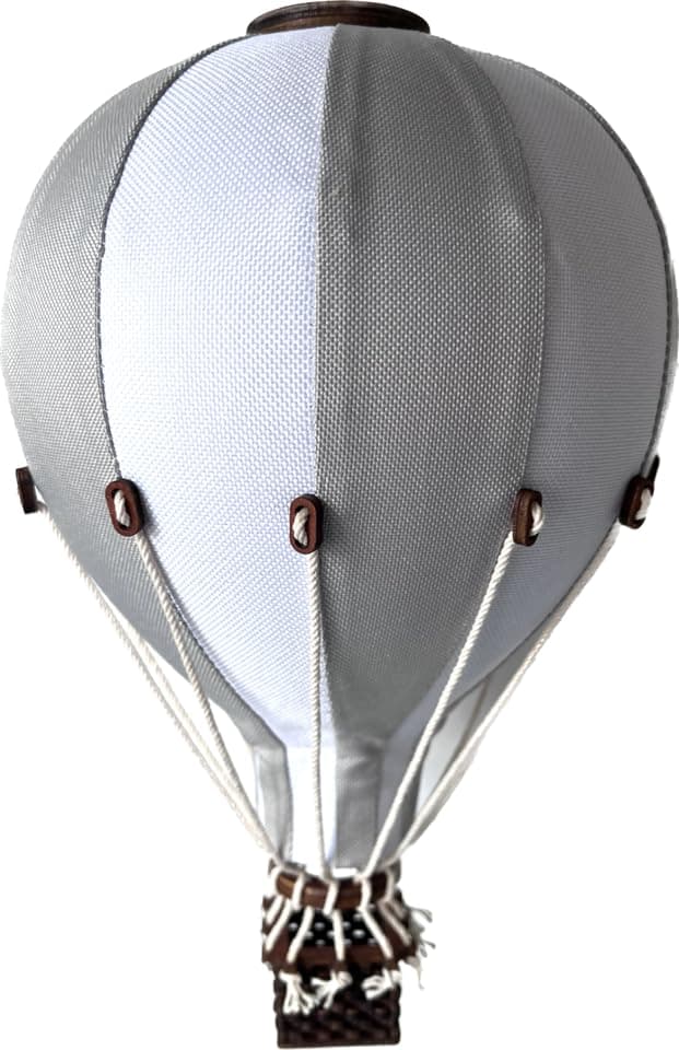 熱気球装飾保育園 | ベビーキッズルーム吊り下げ式モバイルセット(グレー、S)