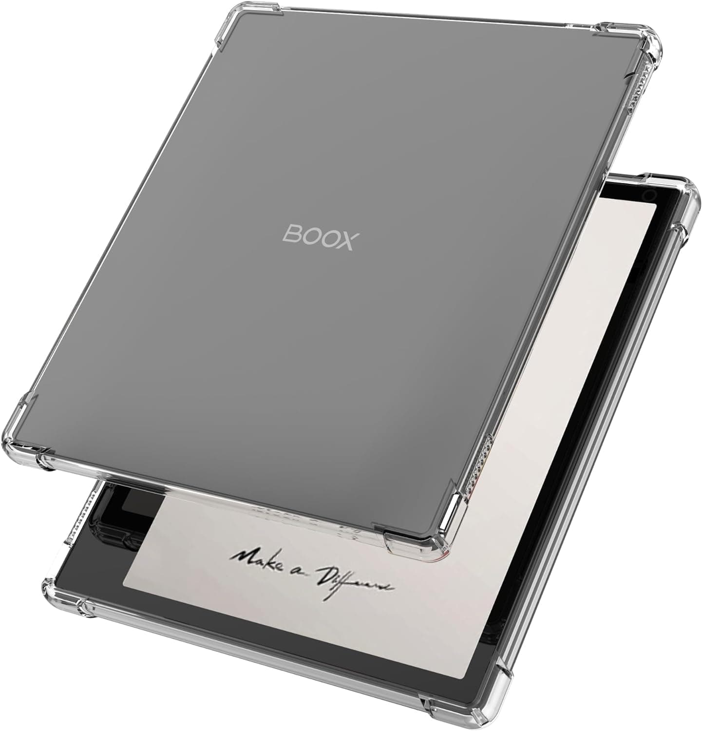 Aircawin Case for 7'' for Onyx Boox Tablet Go 7/GO 7 Color Series (1/2th Gen,2024/2025 Released)/Onyx Boox Leaf2/Leaf3/Leaf3 C/Page/Galileo e-Reader Case Clear,Shockproof Soft TPU Back Cover-Clear