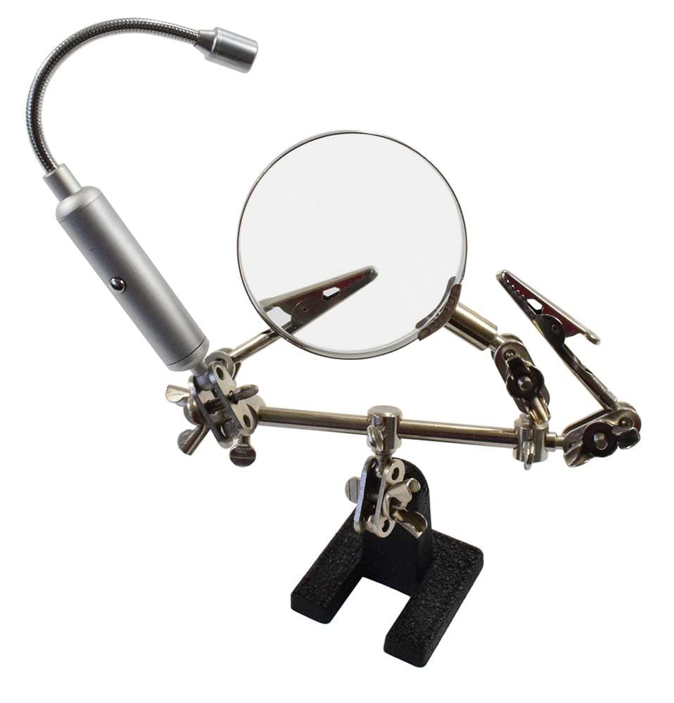 MAGNADESK: 3x LED Helping Hand Magnifier