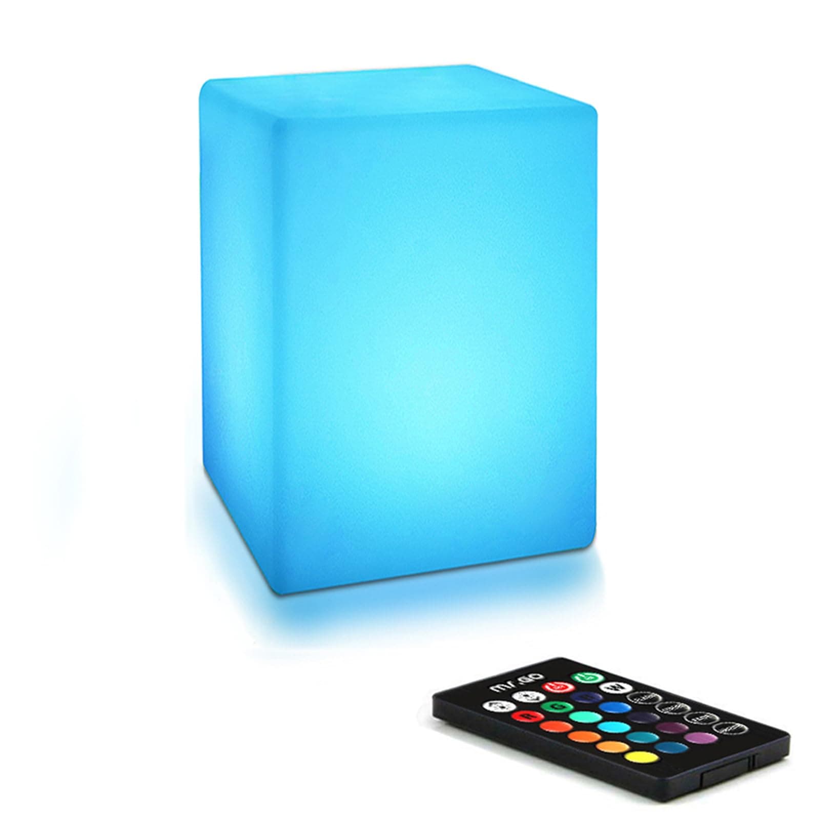 Mr.Go LED Night Light Table Lamp Color Changing Mood Light with Remote, 16 RGB Colors, Dimmable Brightness, Rechargeable Battery, Ideal for Home Indoor Outdoor Decoration