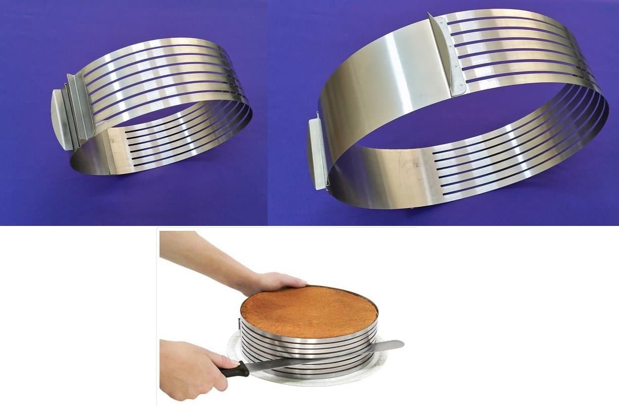 Cake Slicer - Cake Cutter - Adjustable Ring Size 6 to 9 Inch - 3