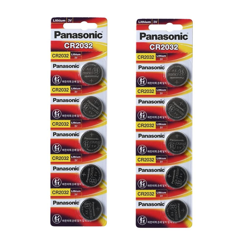 CR2032 3V Lithium Battery 2PACK X (5PCS) =10 Single Use Batteries