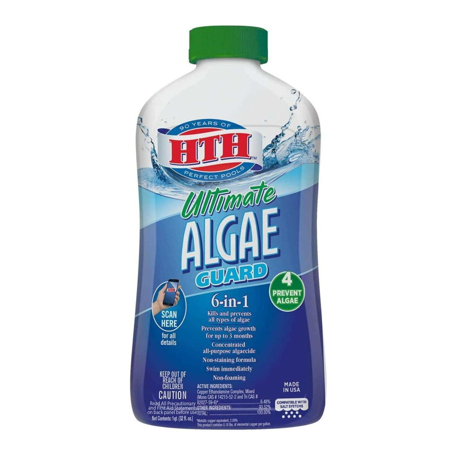 67033 Ultimate Algae Guard Swimming Pool Algaecide Cleanser, 1 qt