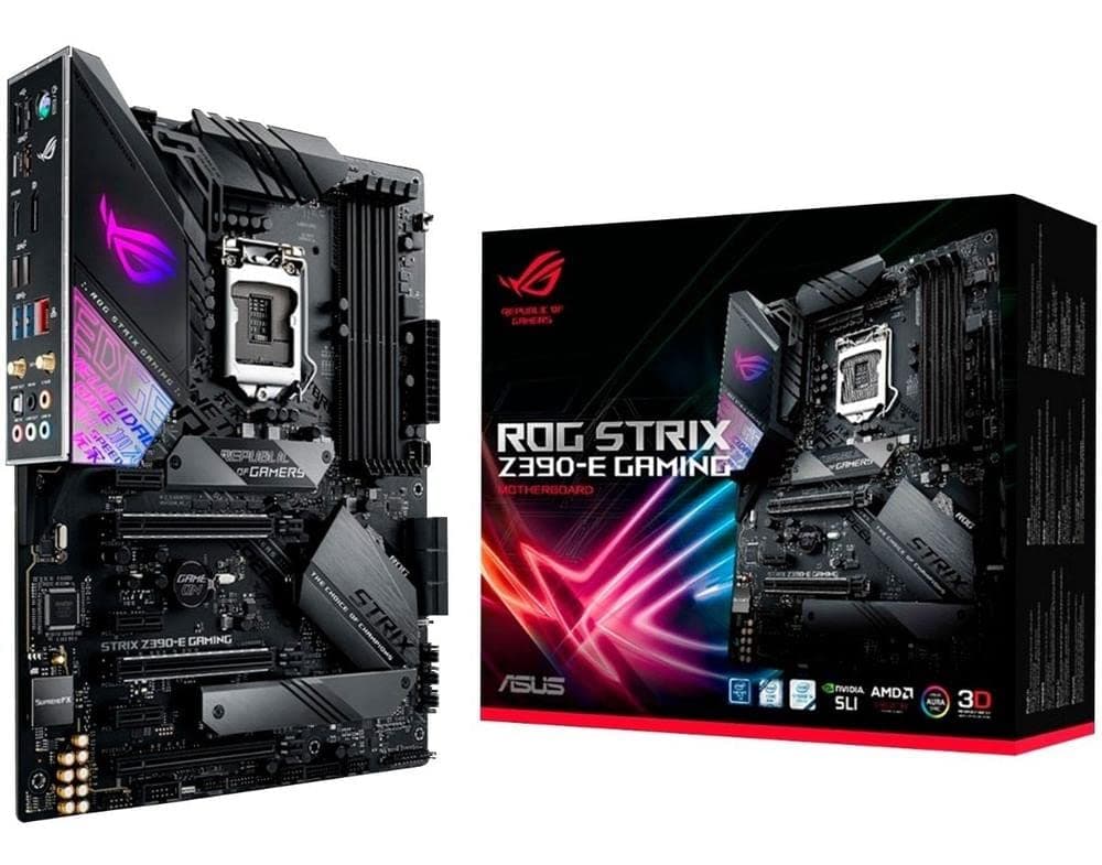 ROG Strix Z390-E Gaming LGA1151 (Intel 8th and 9th Gen) ATX DDR4 DP HDMI M.2 USB 3.1 Gen2 802.11 AC Wi-Fi Motherboard, Black