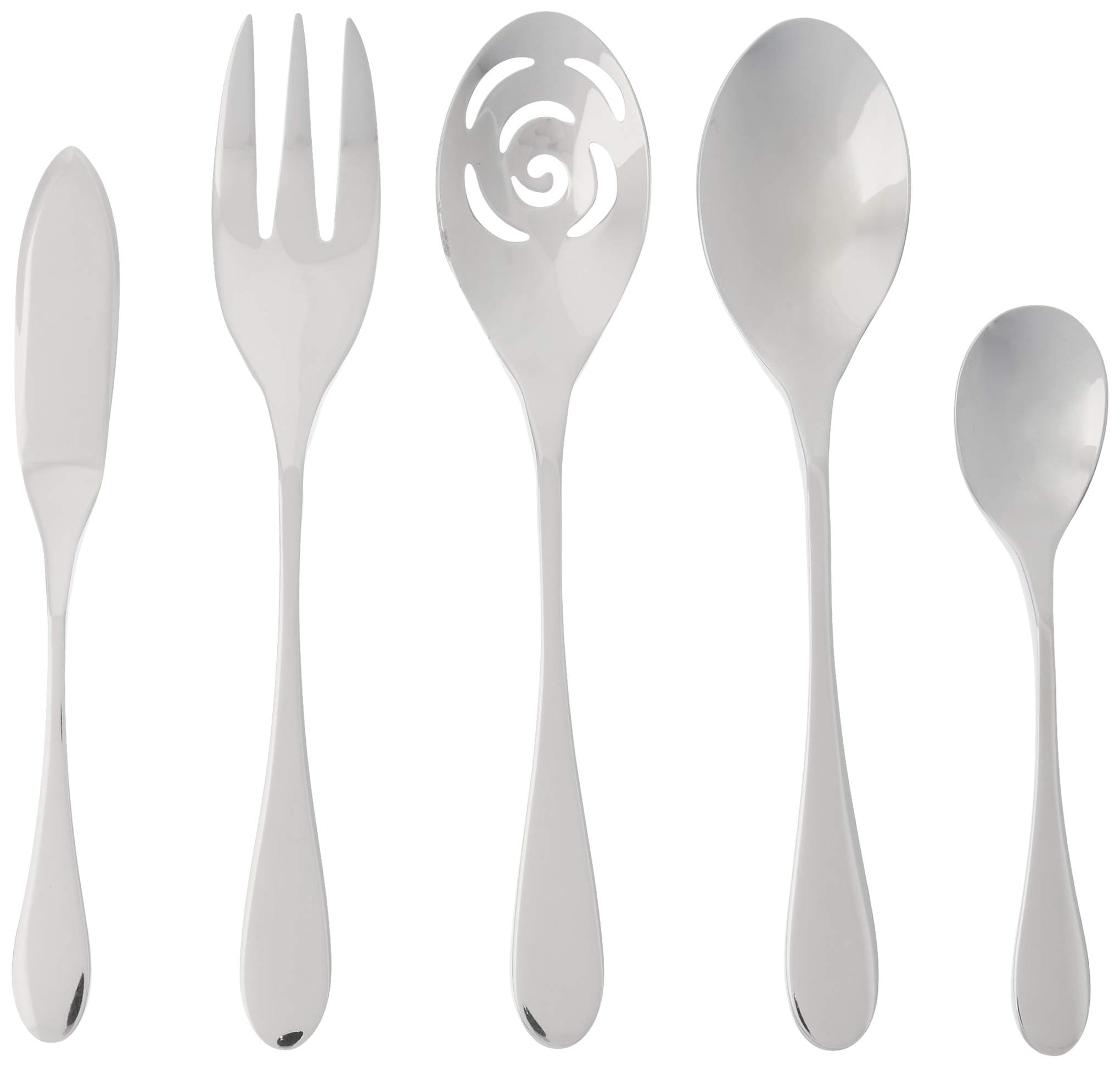 Knork Original Serving, 5 Piece Set, Gloss, 18/10 Stainless Steel