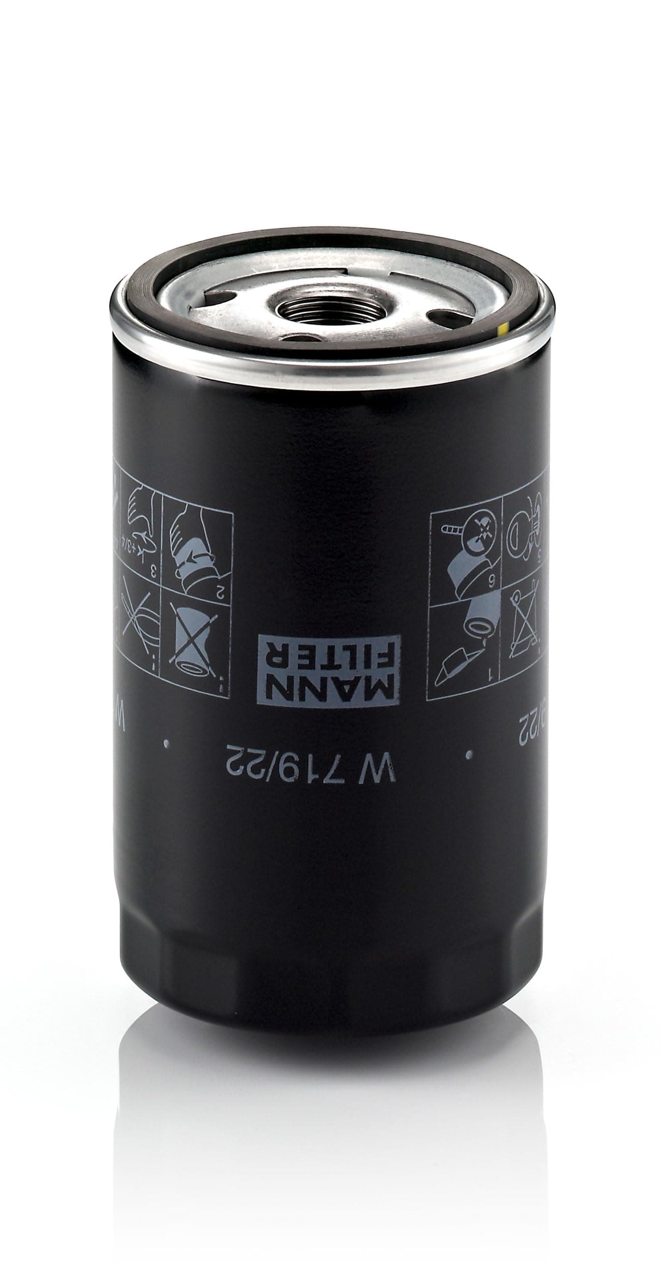 W 719/22 Spin-On Oil Filter Replacement Compatible With Porsche 944 (1983-1991), 911 3.3L Turbo (1991-1994), 968 (1992-1995), 924 (1987-1988)