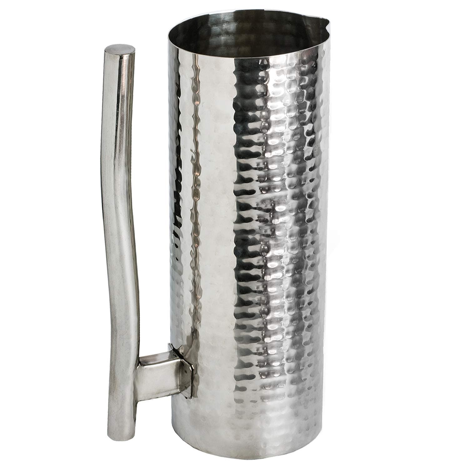 Hammered Pitcher - Stainless Steel Water Pitcher - Silver Pitcher – Serving Pitchers - 72 oz - By Colleta Home