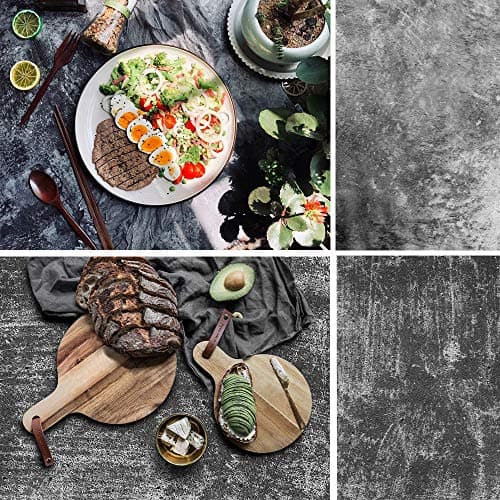 Evanto 16.5x26” with 2 Designs Photo Backdrop Board for Flat Lay & Food Photography - Rough Concrete Background