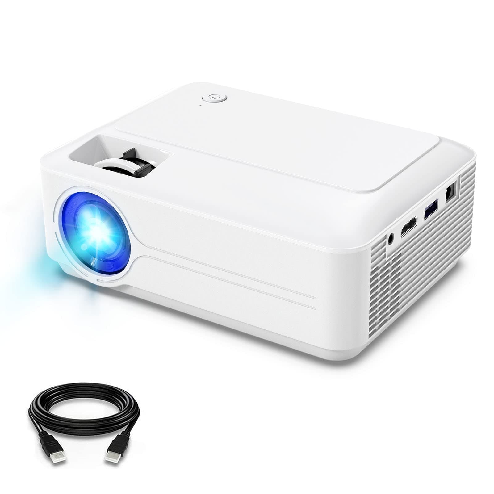 Multimedia Mini Projector, LED Portable Video Projector, 1080P Supported Compatible with Fire TV Stick,PS4,HDMI,AV and USB…