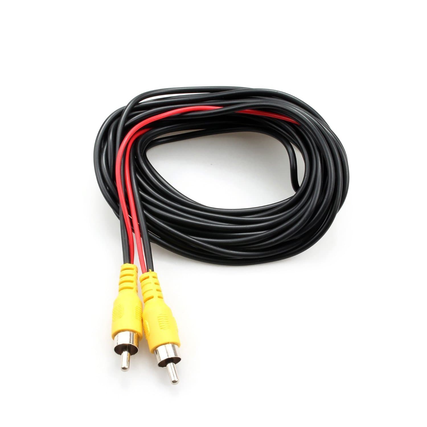 DALLUX Backup Camera - 20FT/6M RCA Video Cable with Detection Wire, AV Extension with RCA Female Coupler and Power Cable
