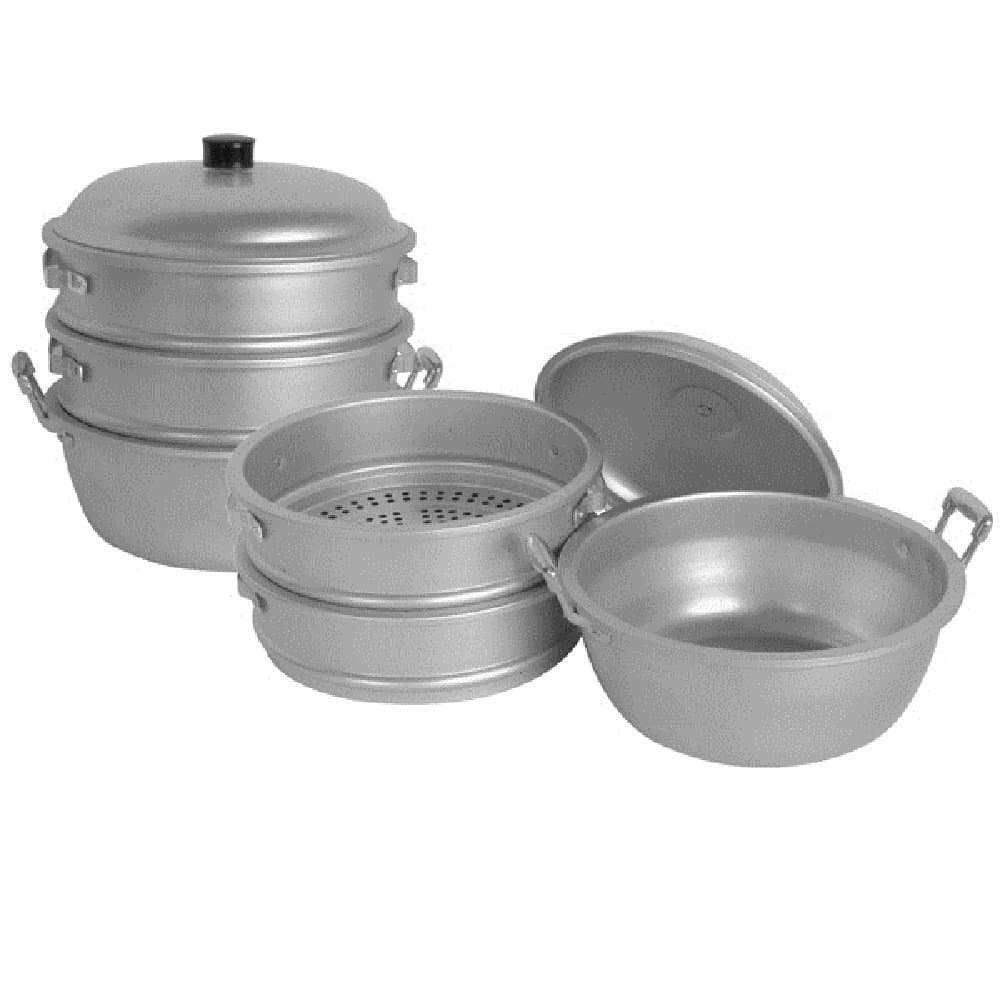14 inch 3-Tier Aluminum Steamer
