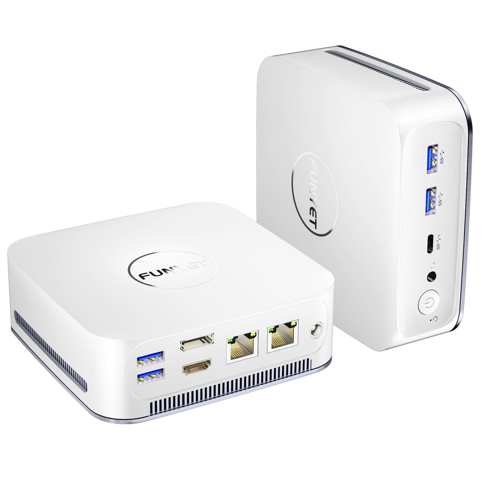 Mini PC Gaming PC, Desktop Computer with Intel 12th Gen Alder Lake N95(up to 3.4GHz), 8GB DDR4 RAM 256GB SSD, Supports 4K Displays, Windows 11 Pro White